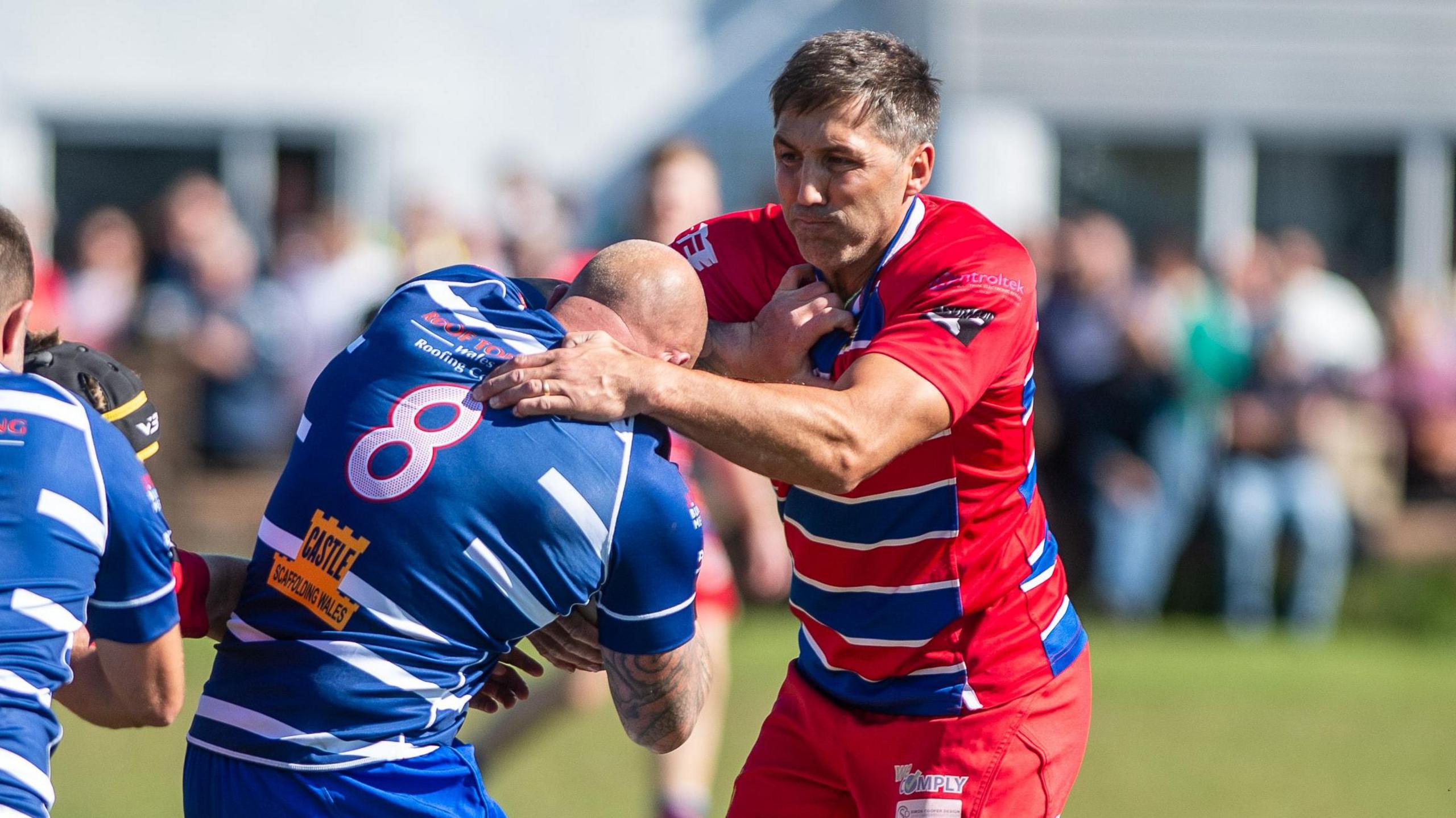 Gavin Henson, shown here playing for Pencoed against Heol-y-Cyw, has been a pub landlord in recent years