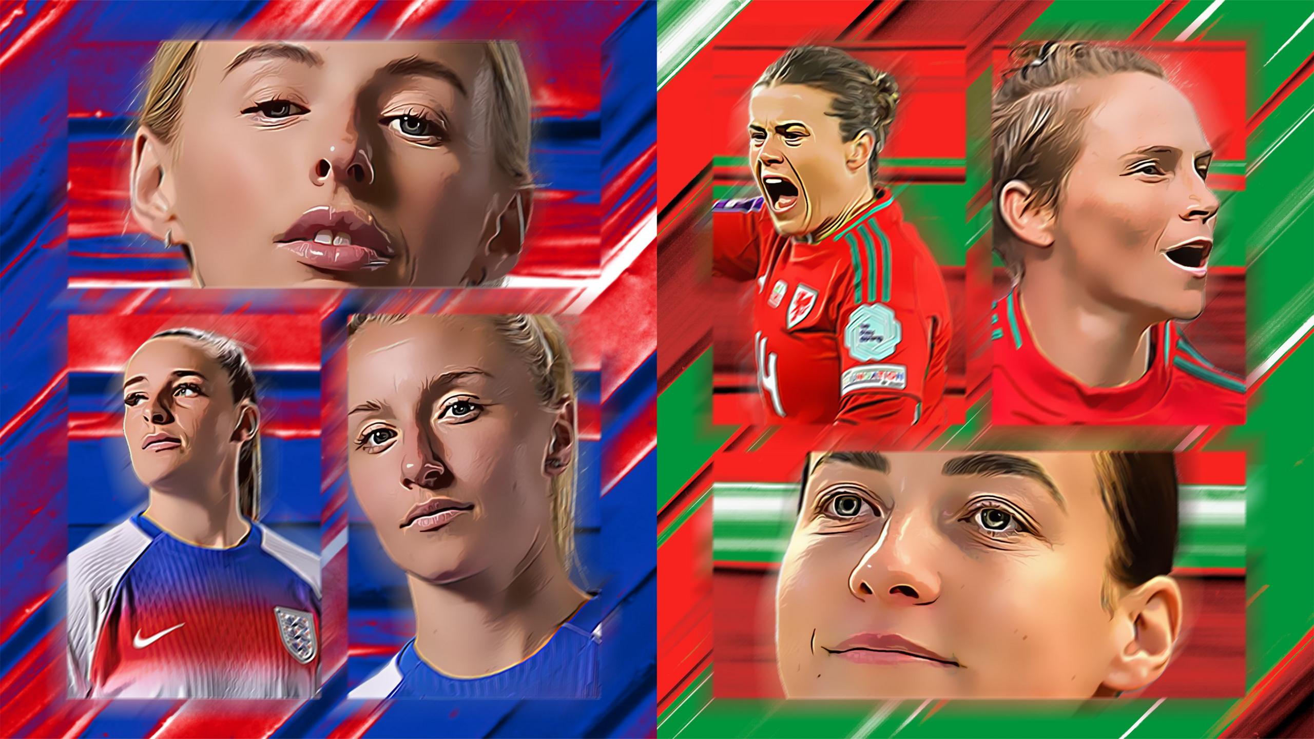 A graphic showing a combination of England and Wales players