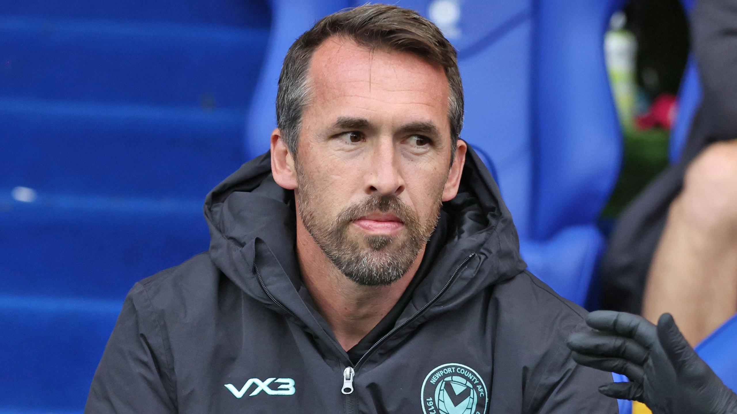 Newport County manager Christian Fuchs at Oldham