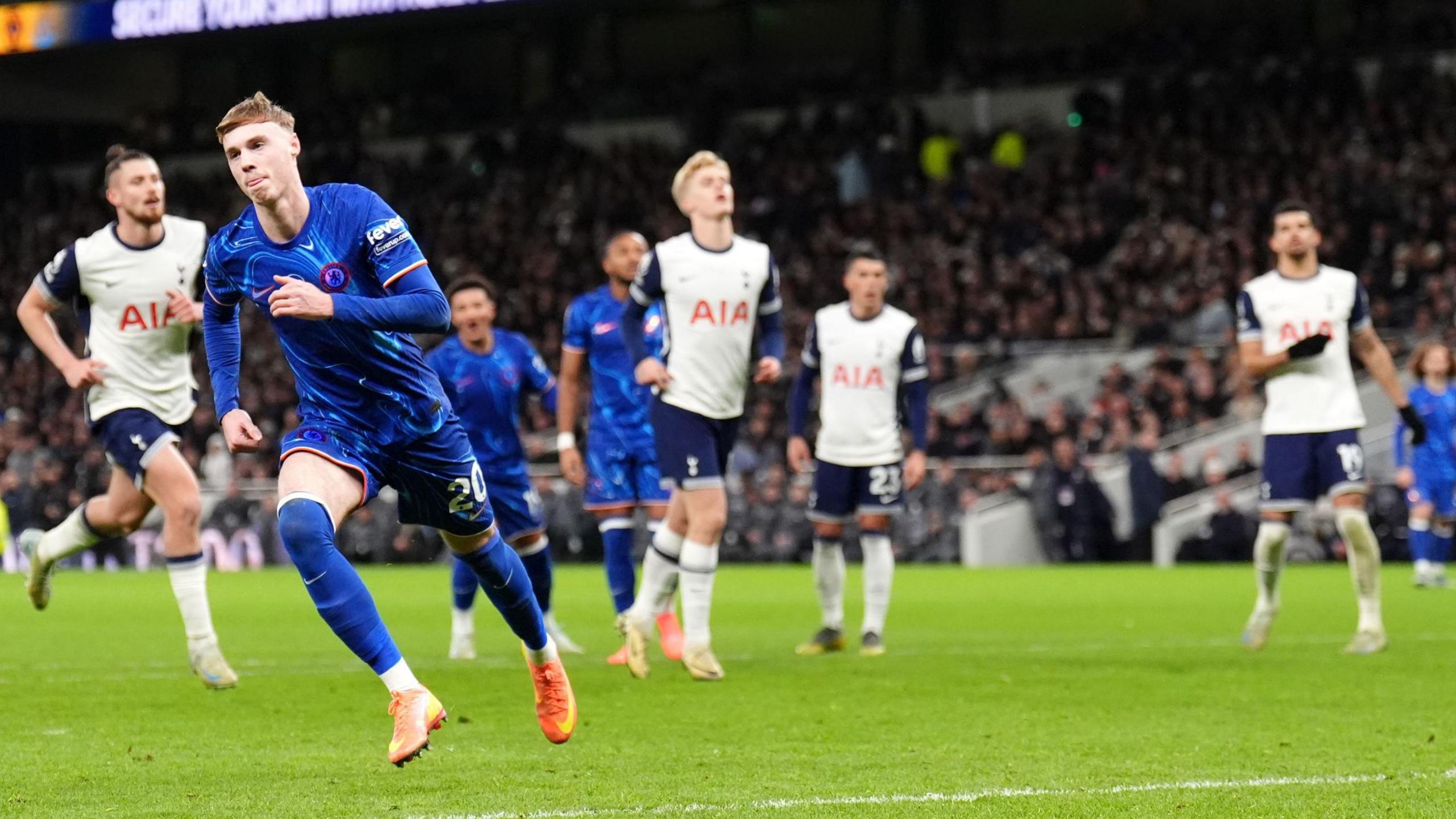 Cole Palmer scores for Chelsea in their win over Tottenham