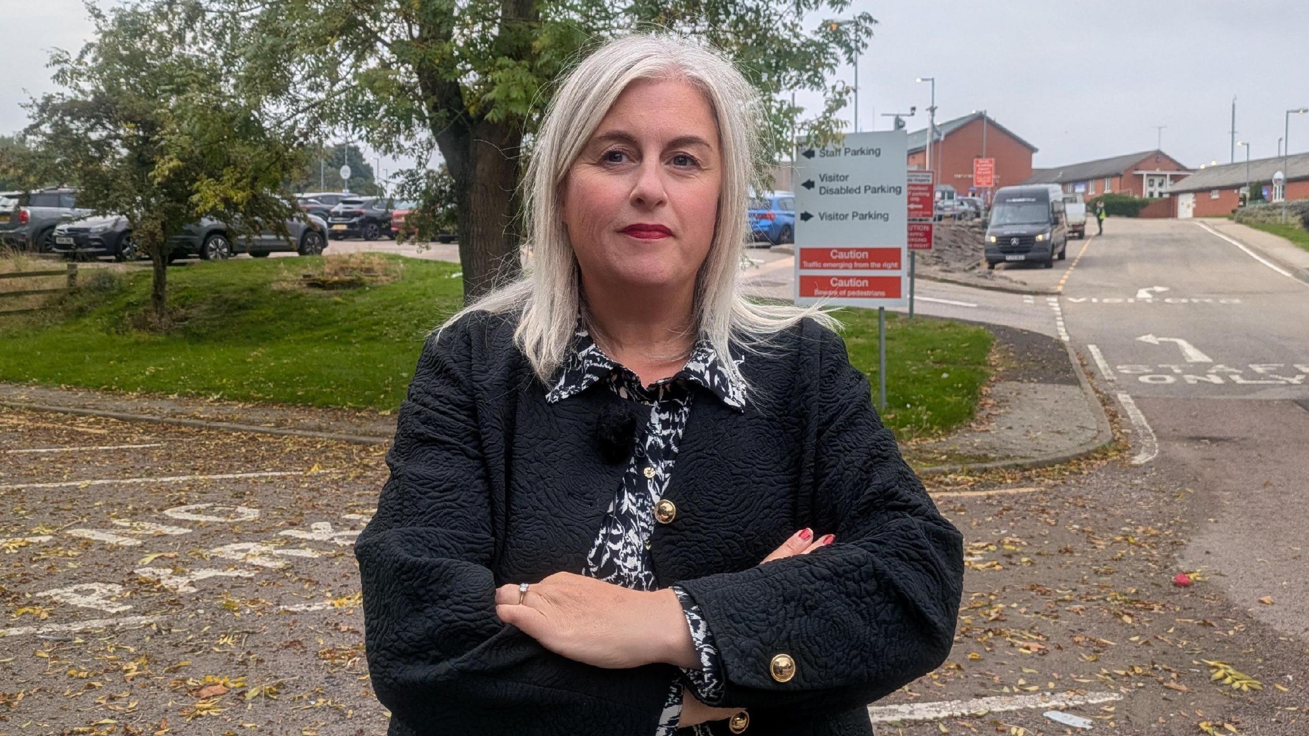 Michelle Welsh MP outside HMP Lowdham Grange
