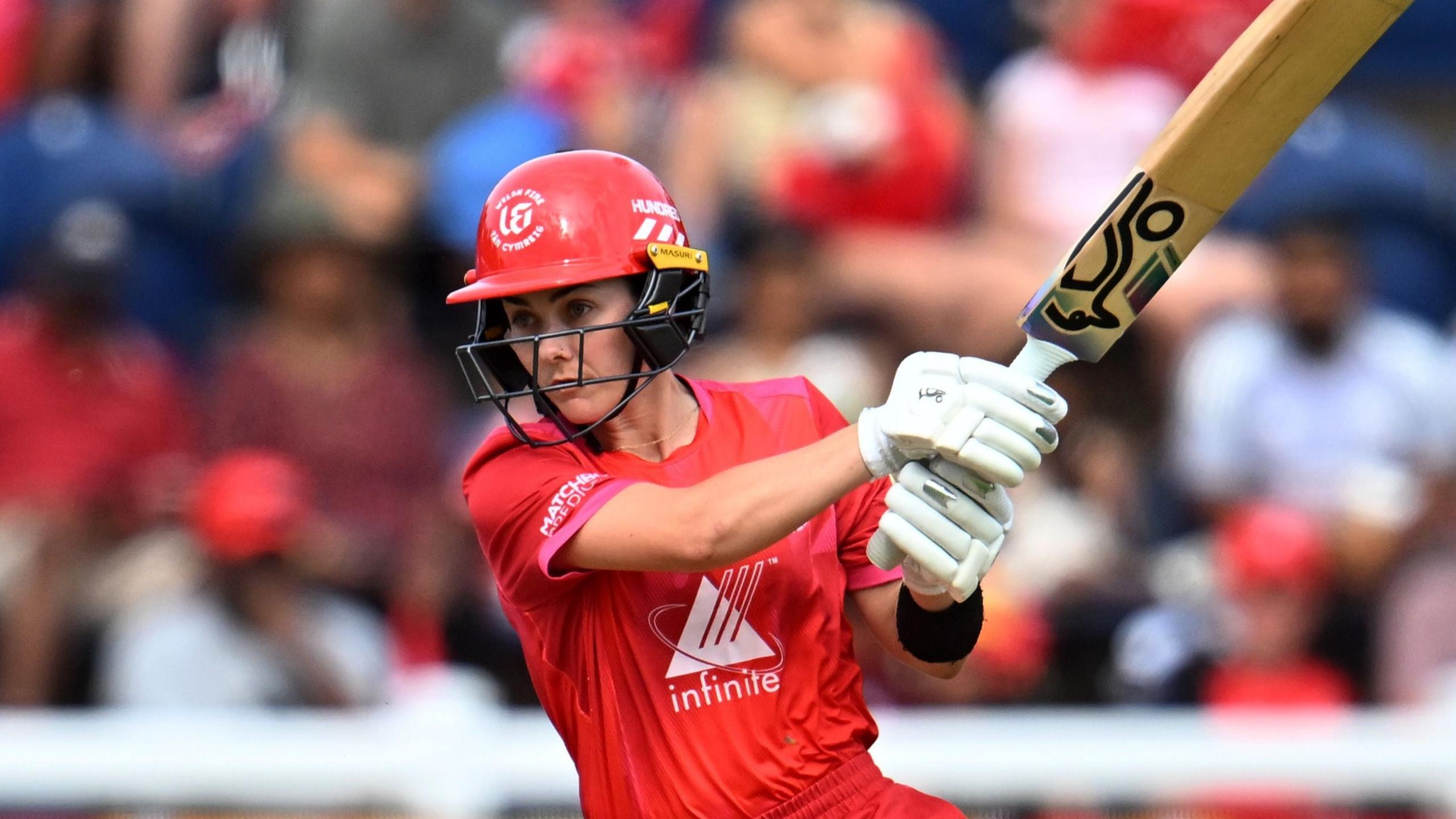Heather Graham of Welsh Fire bats