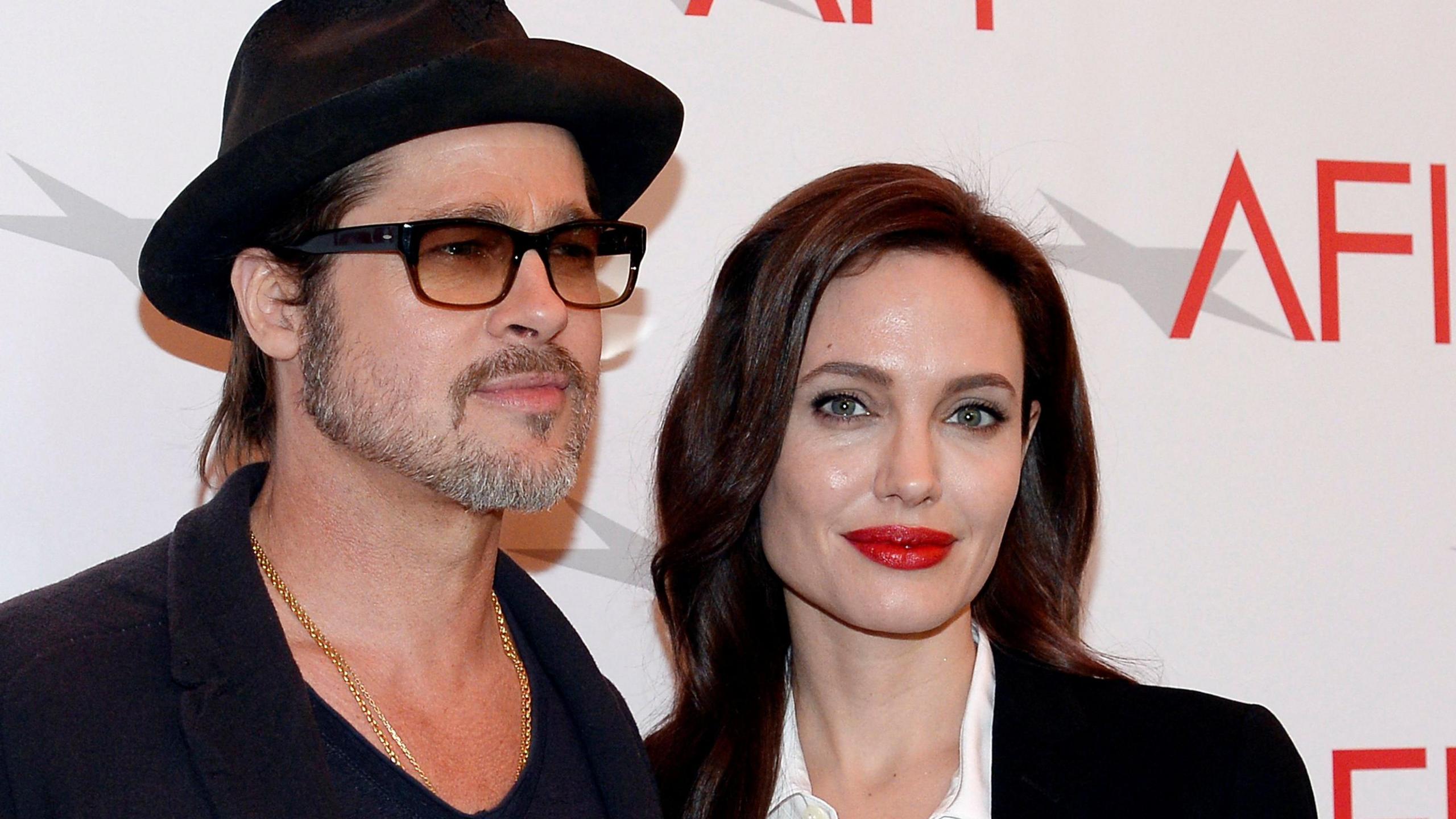 Angelina Jolie and Brad Pitt on the red carpet