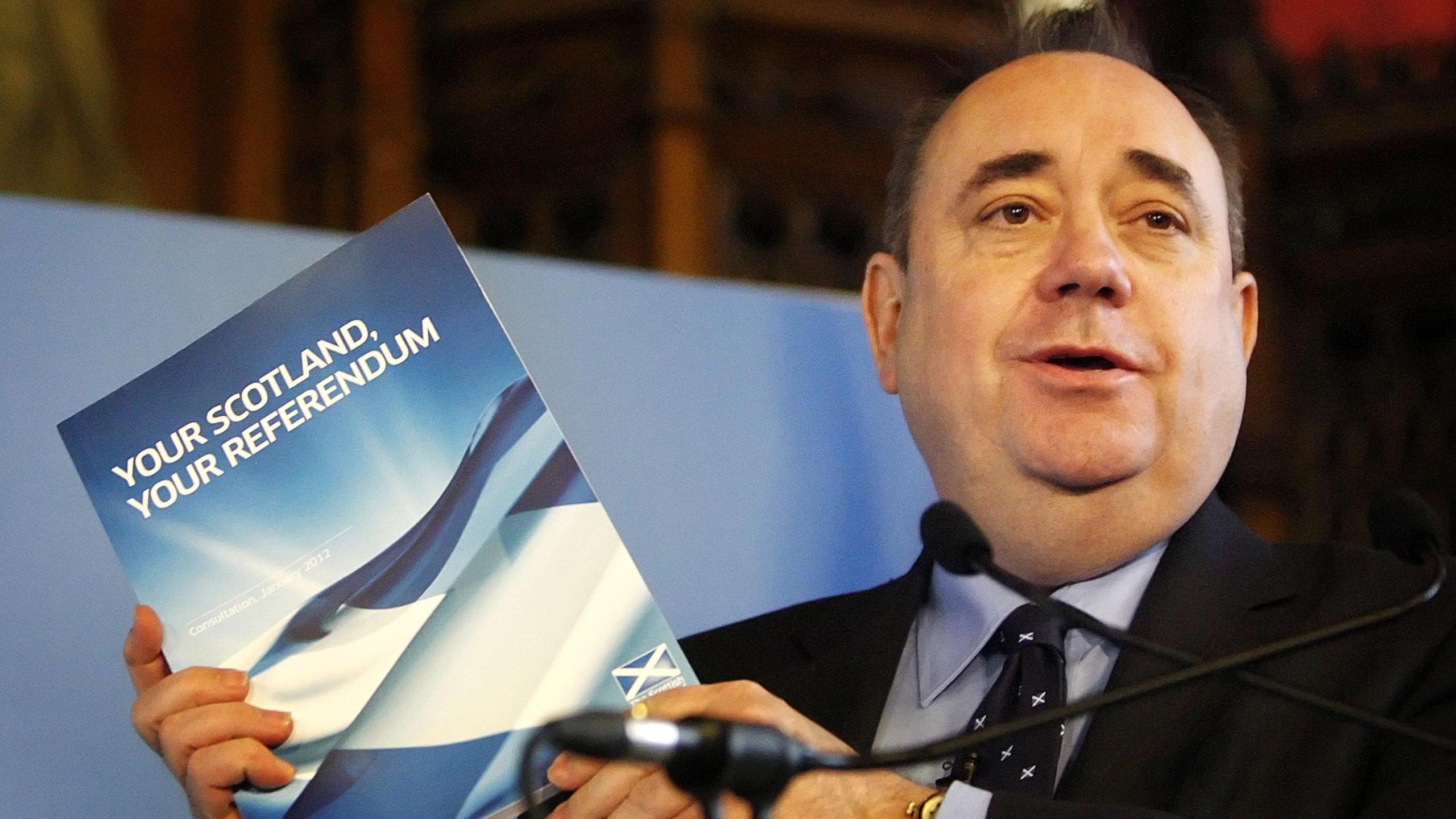 Scotland's First Minister Alex Salmond during a press conference at Edinburgh Castle following his statement to the Scottish Parliament outlining the referendum consultation.