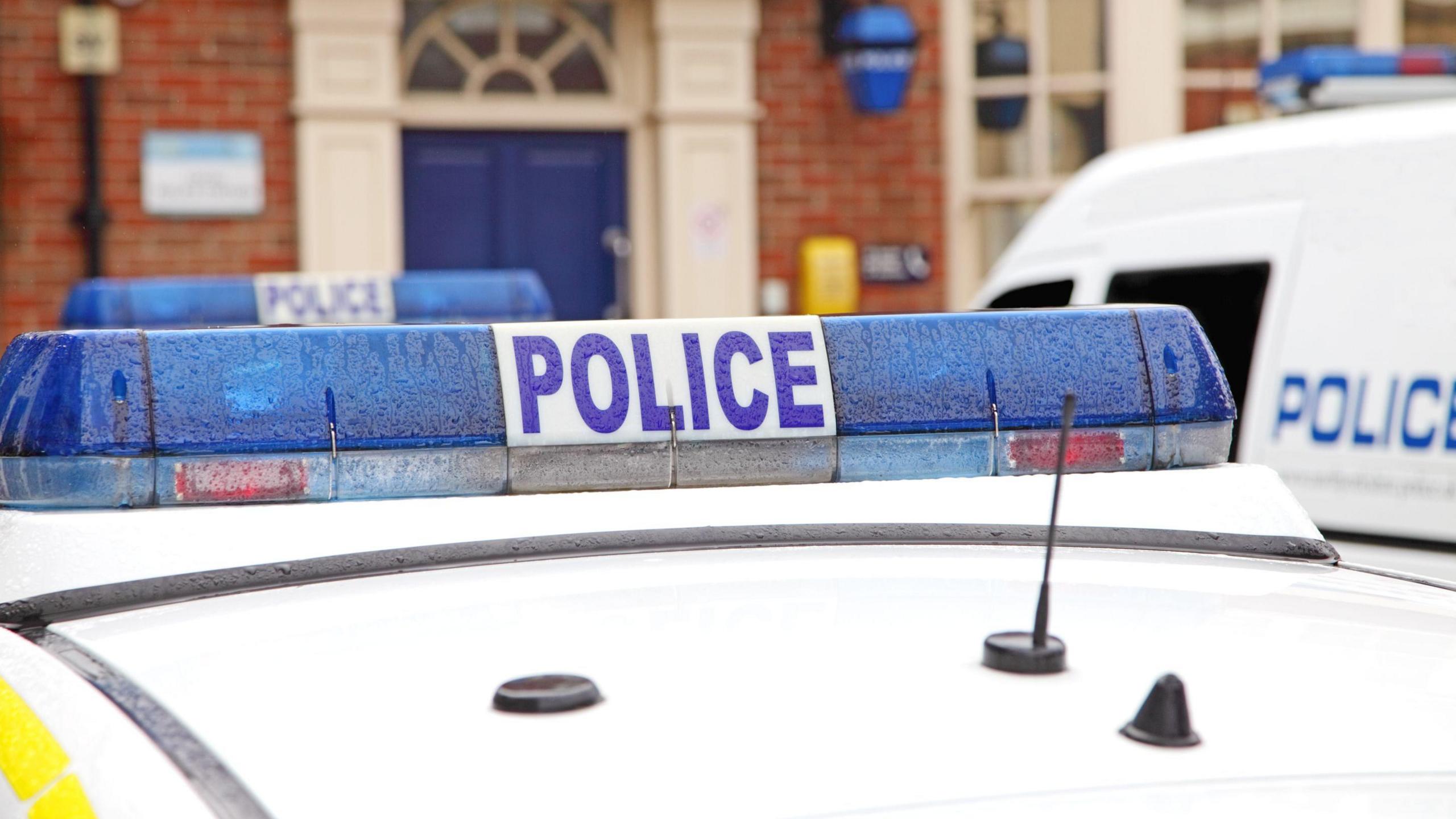 A stock image a of a police cars sirens.