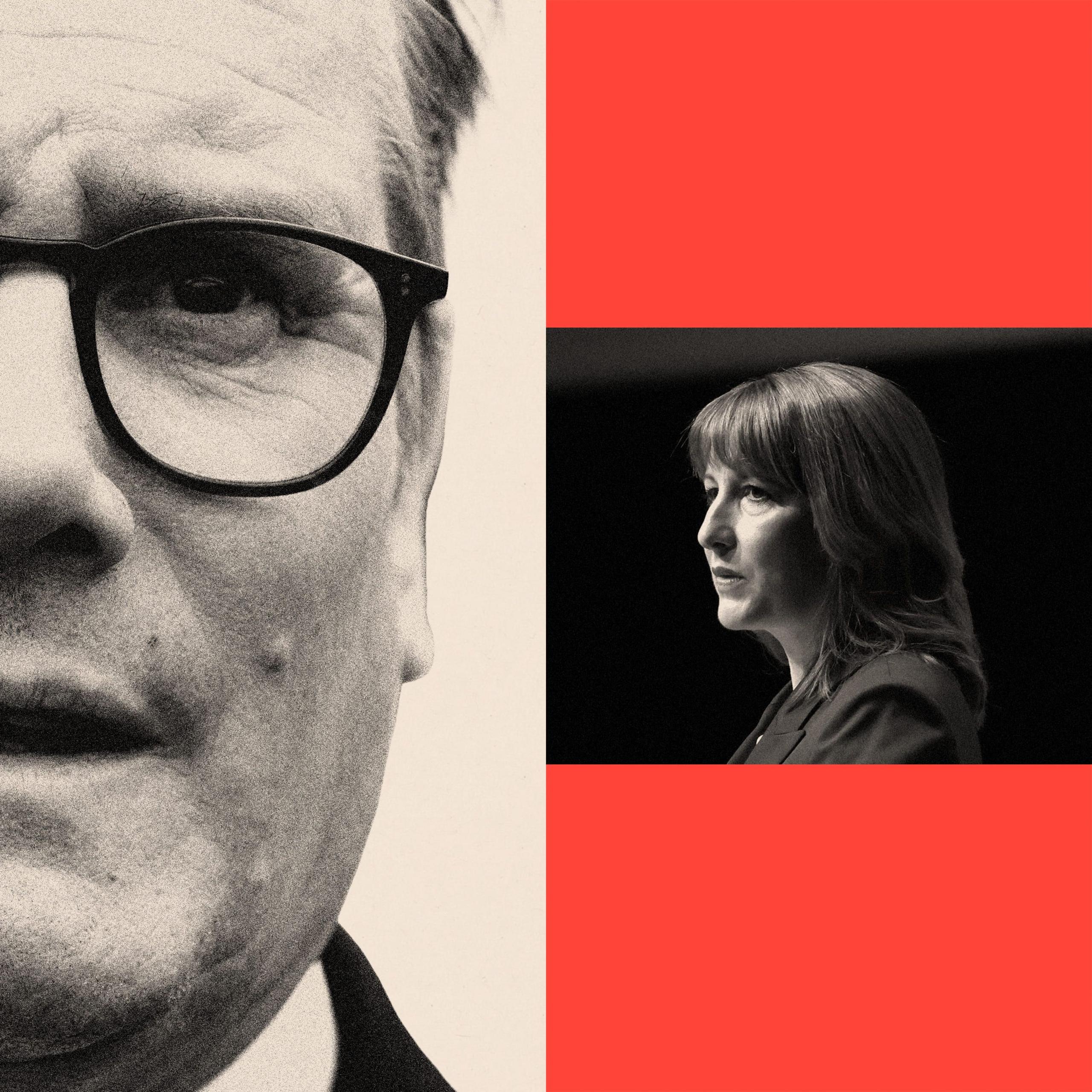 A treated image of Sir Keir Starmer and Rachel Reeves