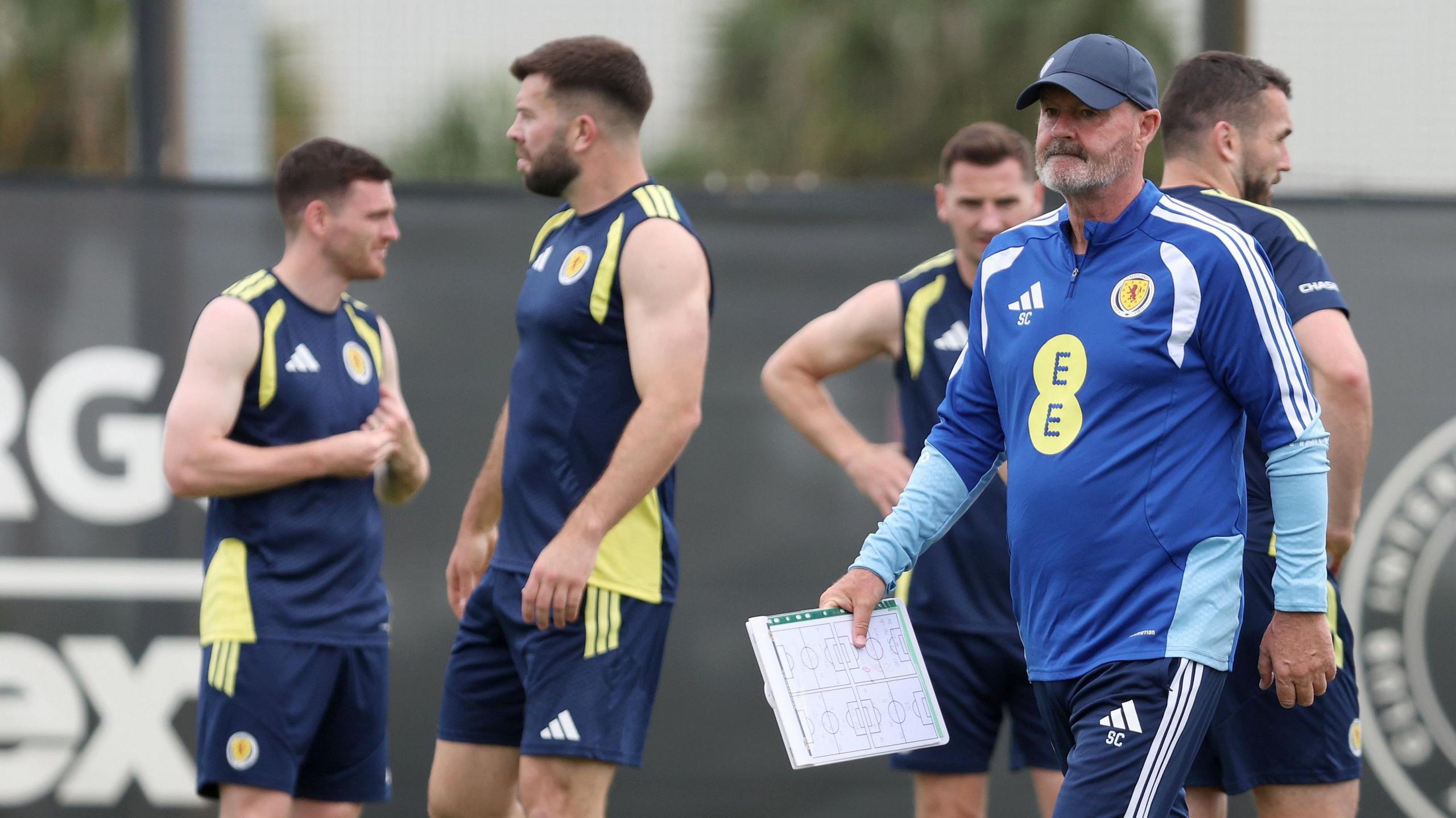 Steve Clarke in Scotland training