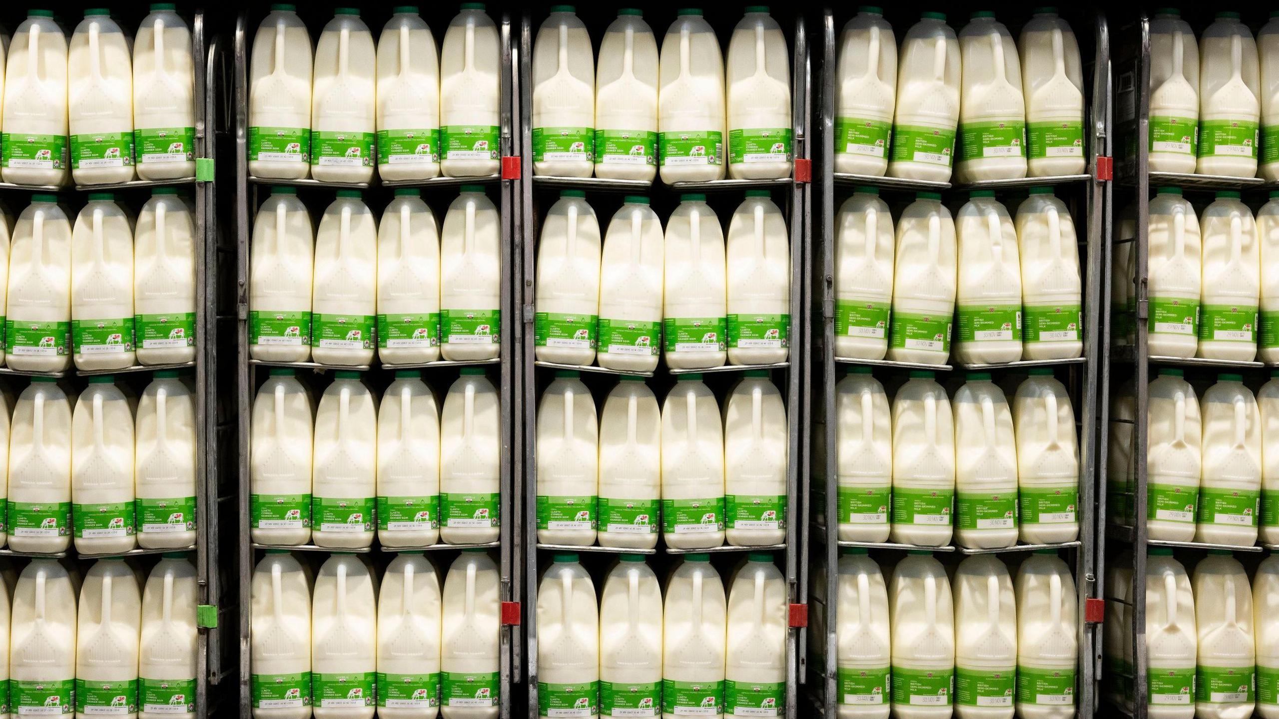 Milk in a supermarket