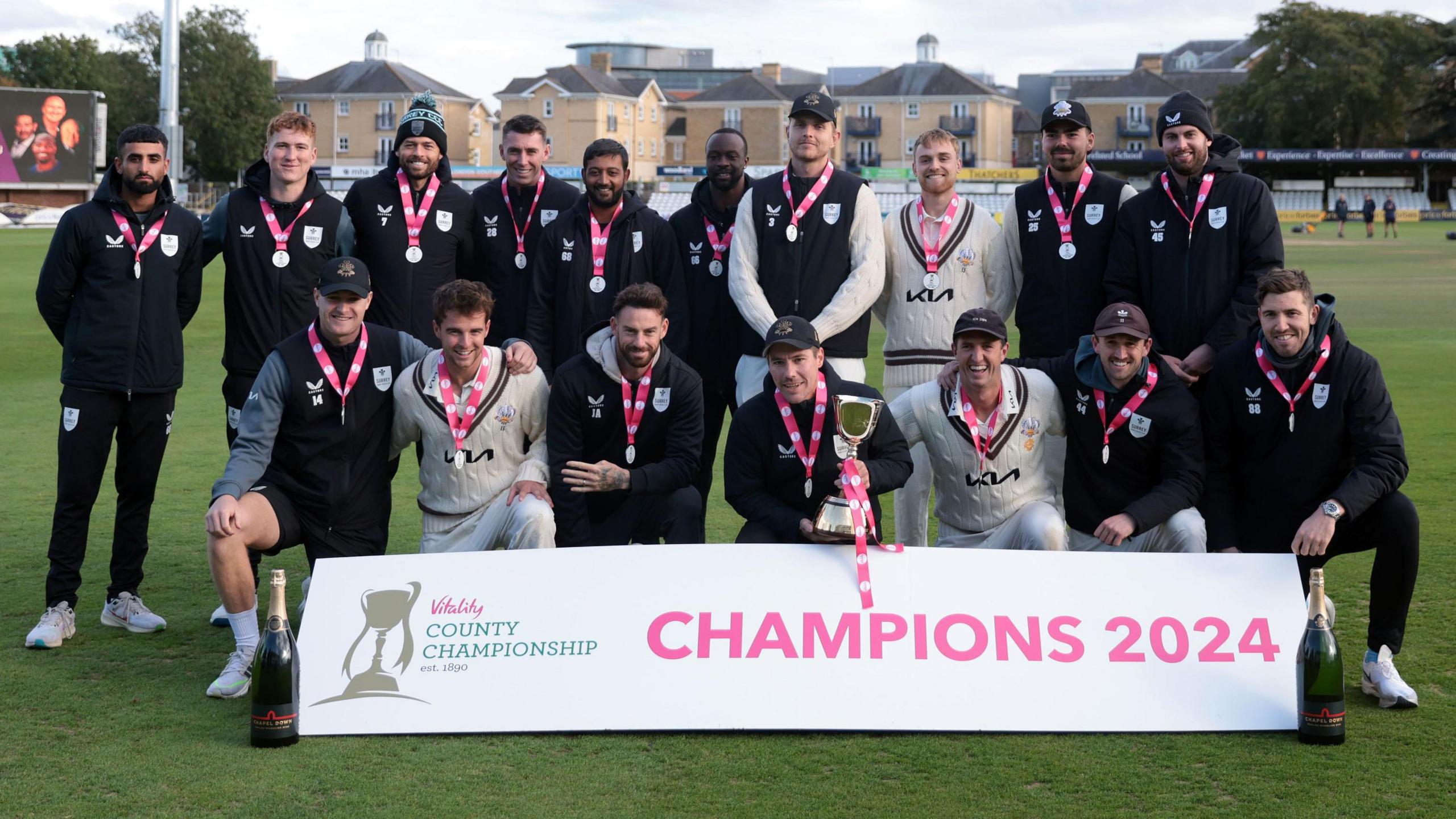 Surrey with the County Championship cup