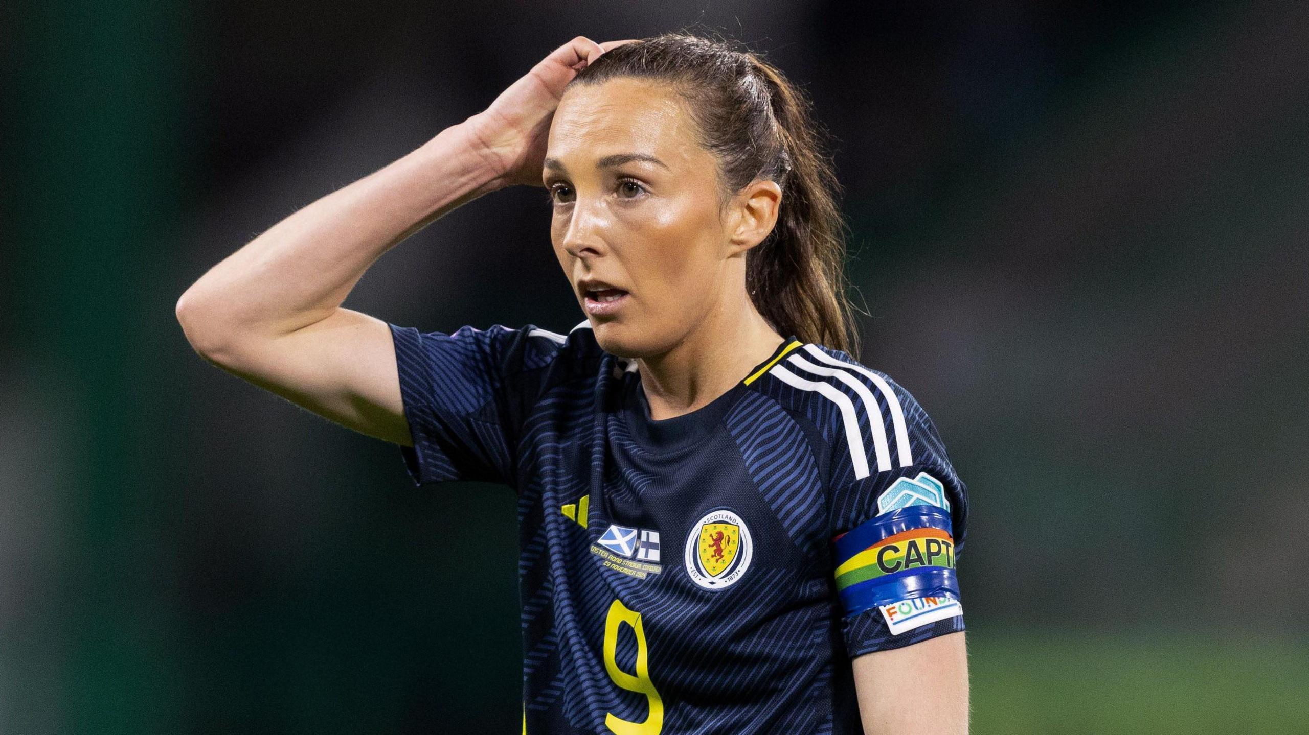 Scotland's Caroline Weir during a Uefa Women's European Championship Qualifiers play-off match between Scotland and Finland at Easter Road