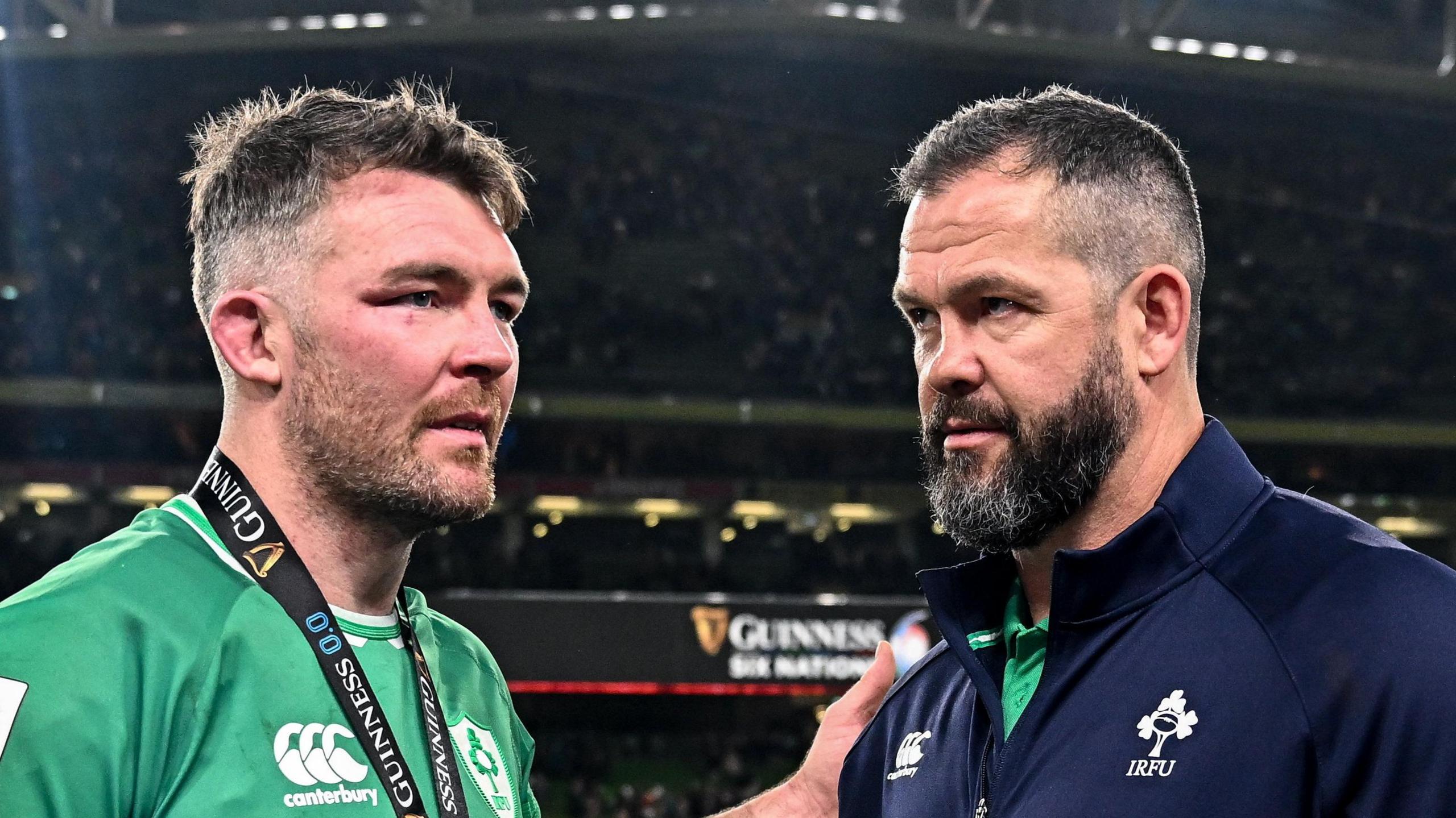 Peter O'Mahony and Andy Farrell