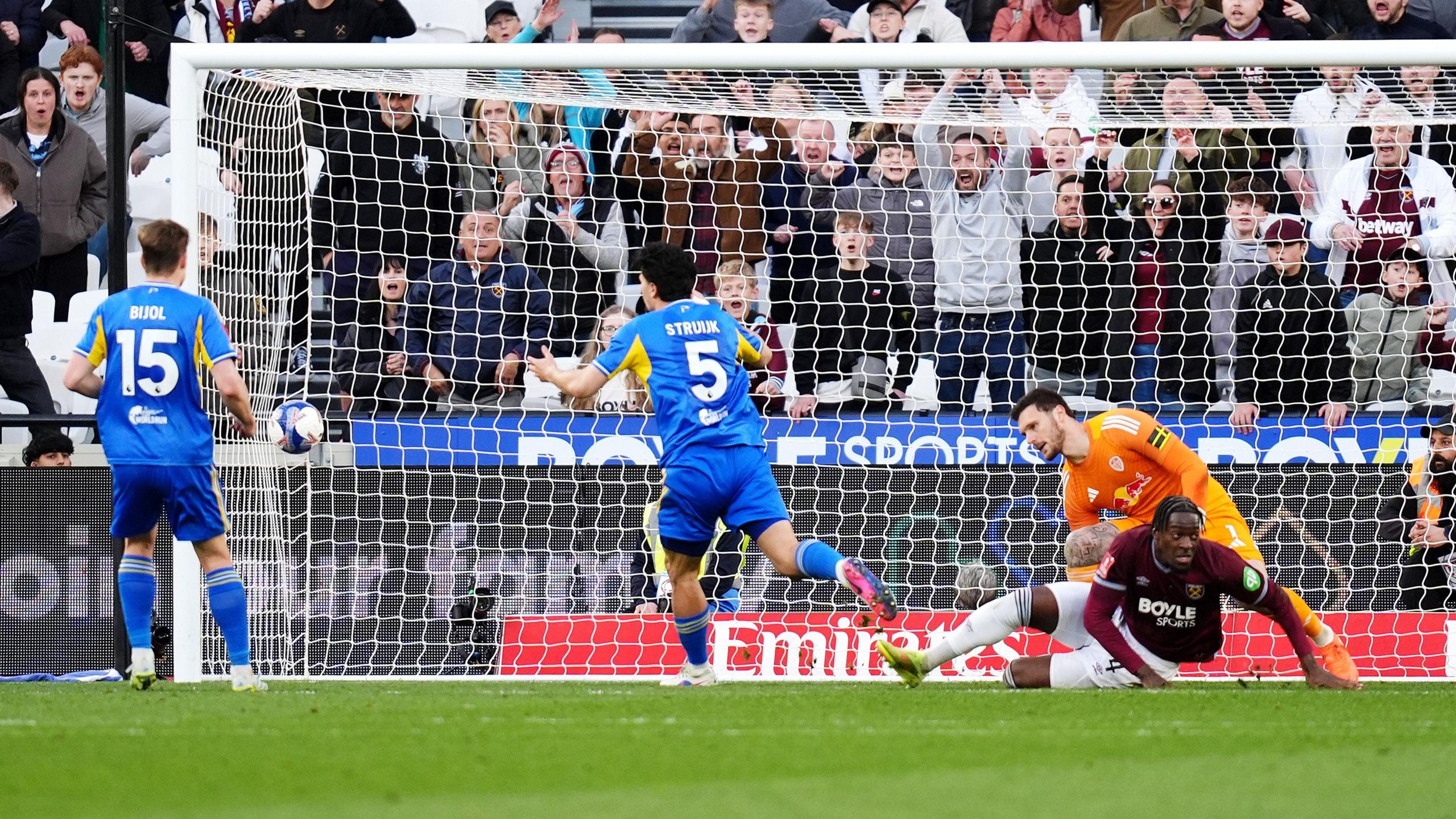 West Ham score against Leeds