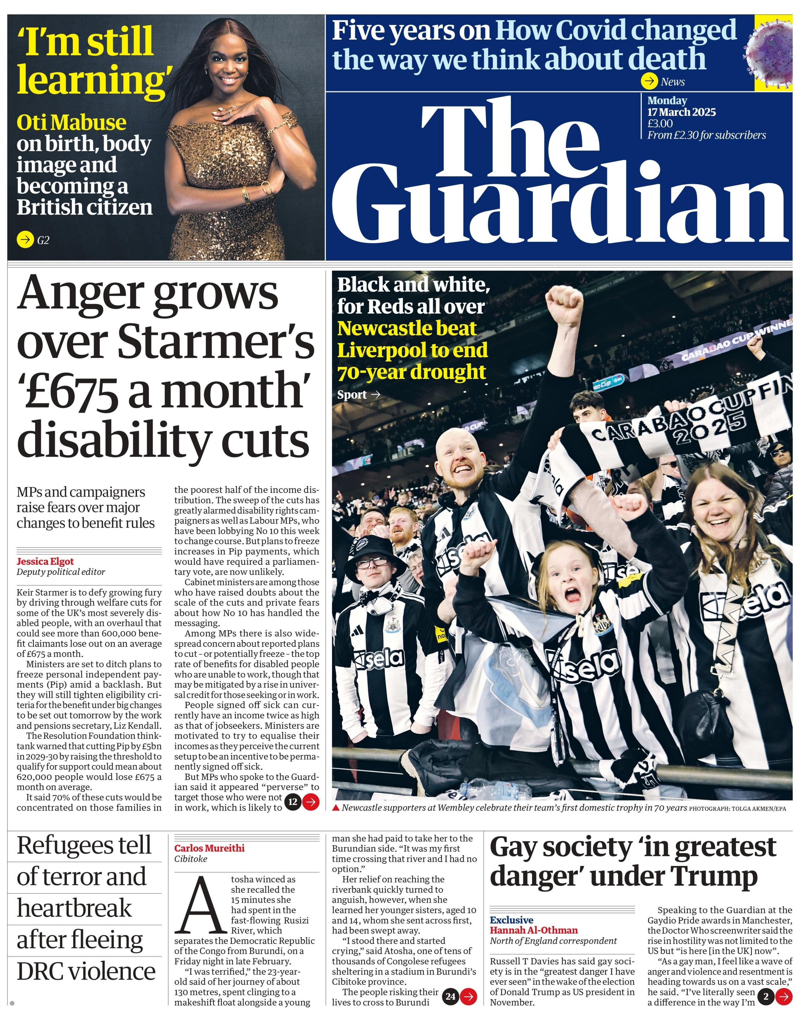 The Guardian: Anger grows over Starmer's £675 a month disability cuts