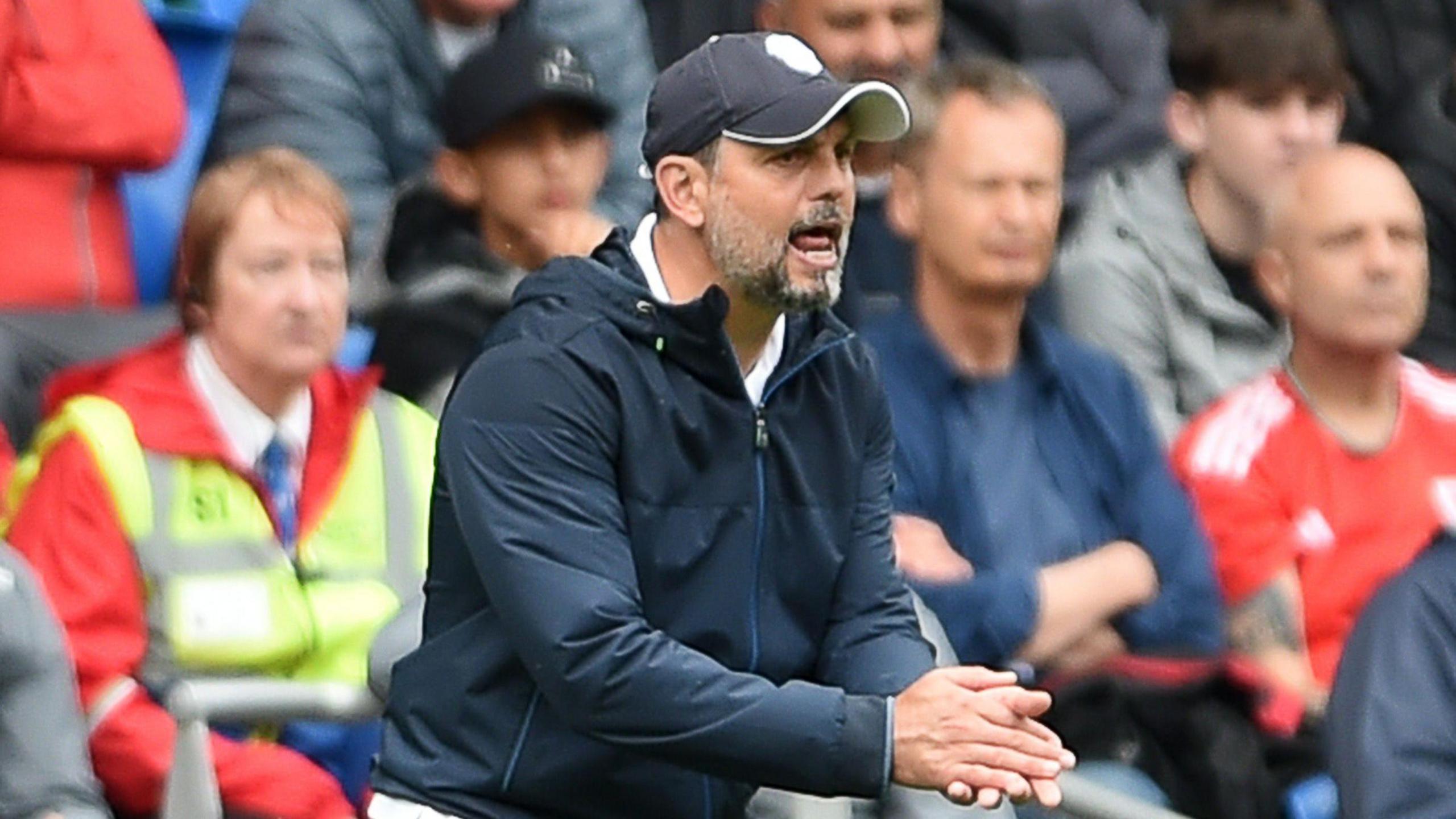 Cardiff manager Erol Bulut on the sidelines