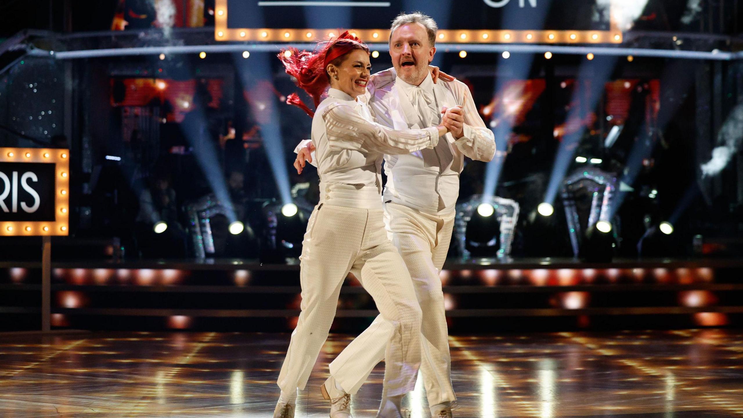 BBC handout photo of Chris McCausland and Dianne Buswell, during the dress rehearsal for Saturday's Strictly Come Dancing show on BBC1. Picture date: Saturday December 14, 2024. 