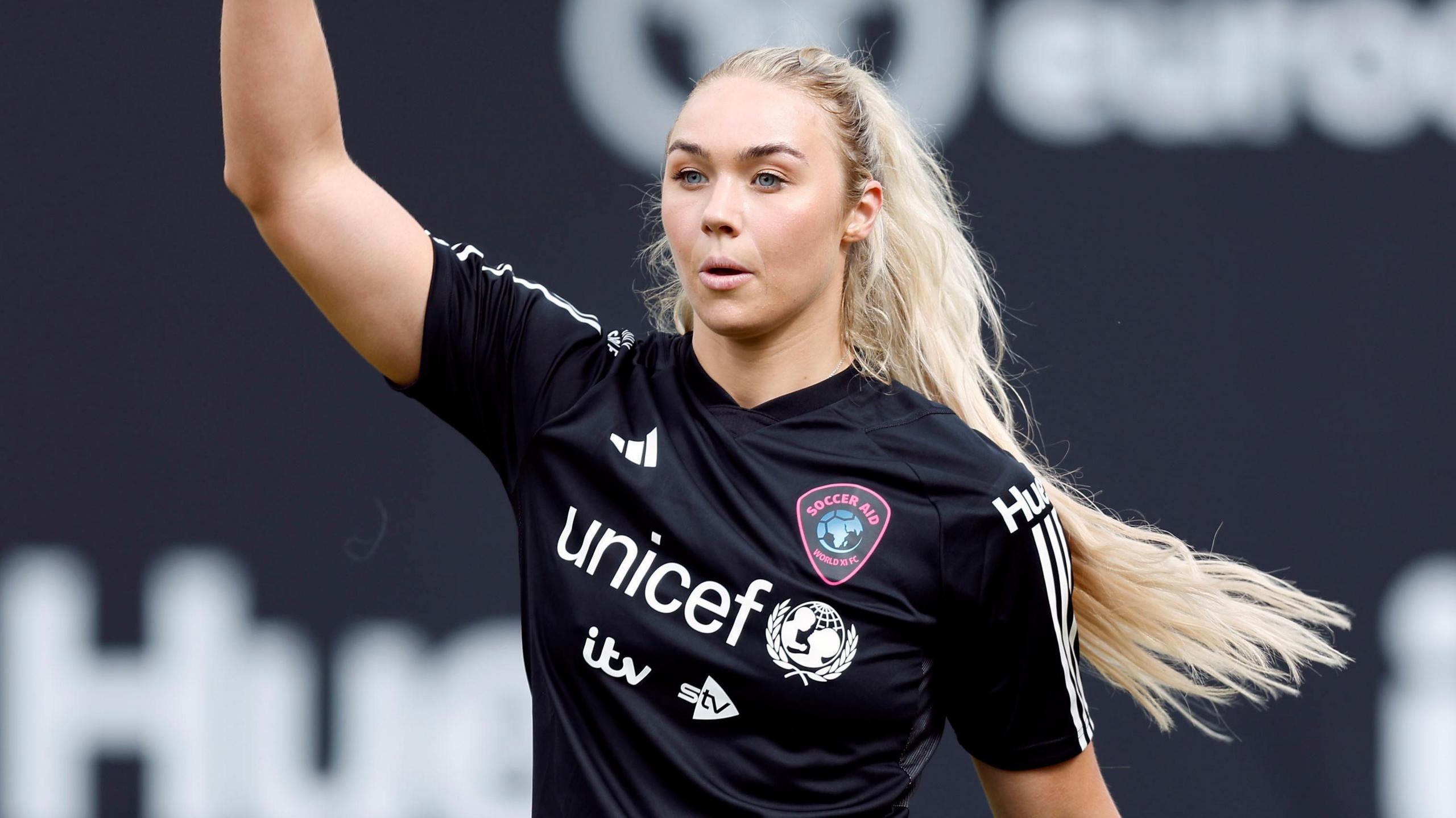 Diamond from Gladiators during last year's Soccer Aid.