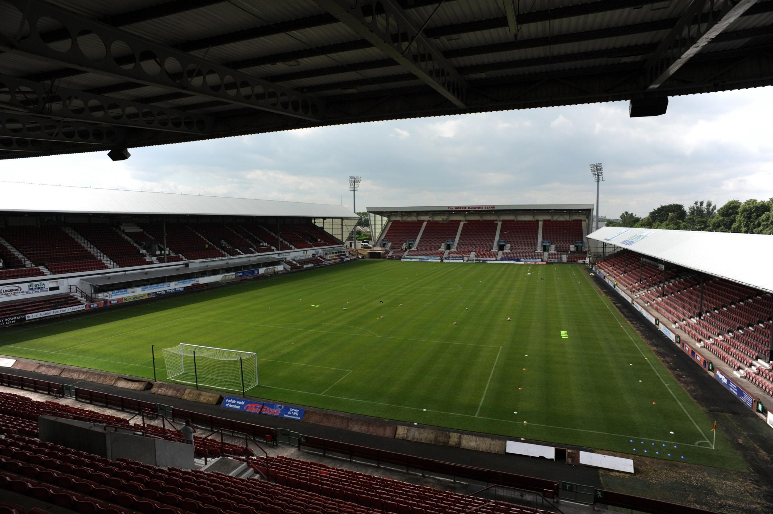 General view of KDM Group East End Park, ground of Dunfermline Athletic