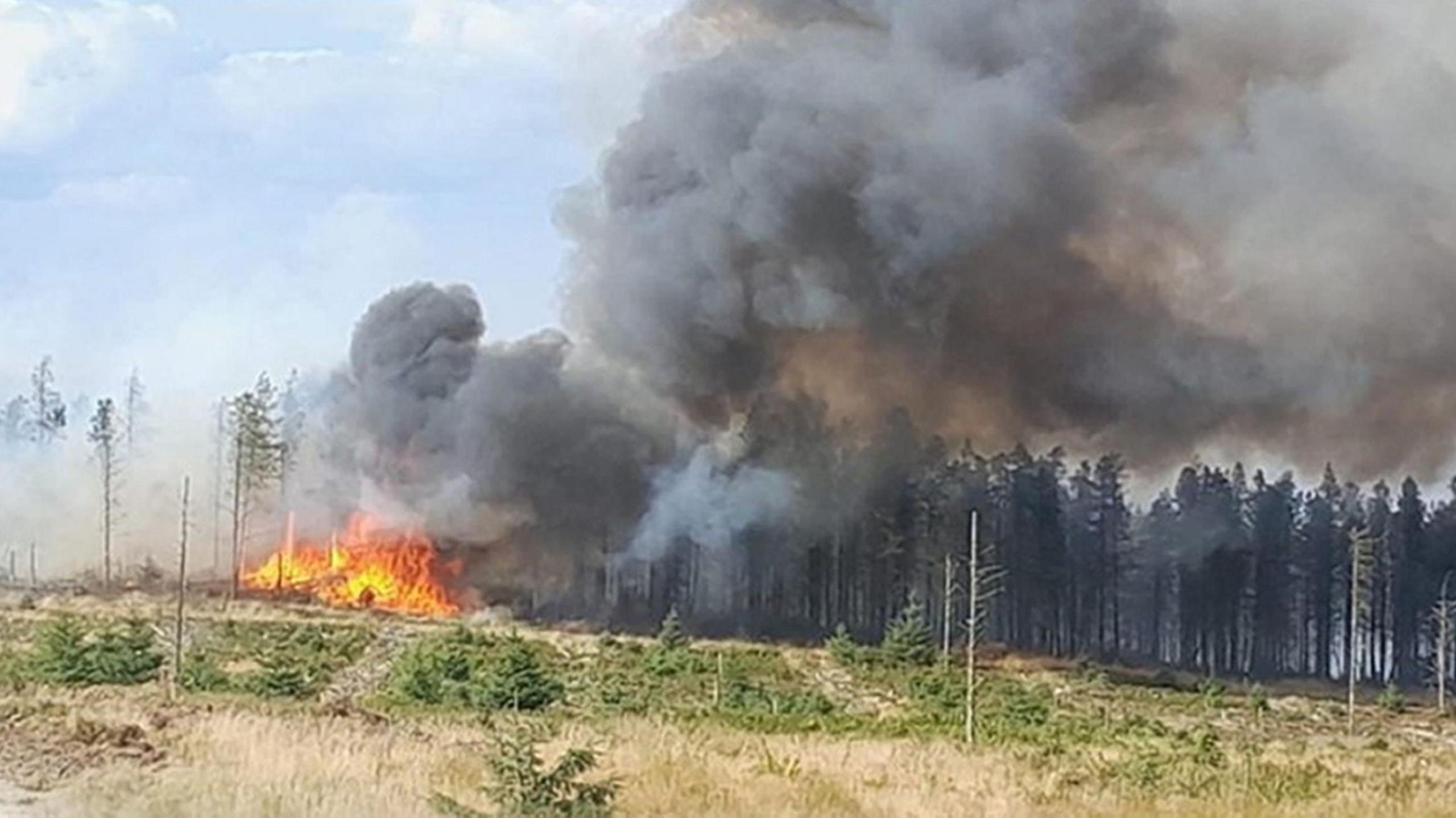 Moorland fire in North Yorkshire