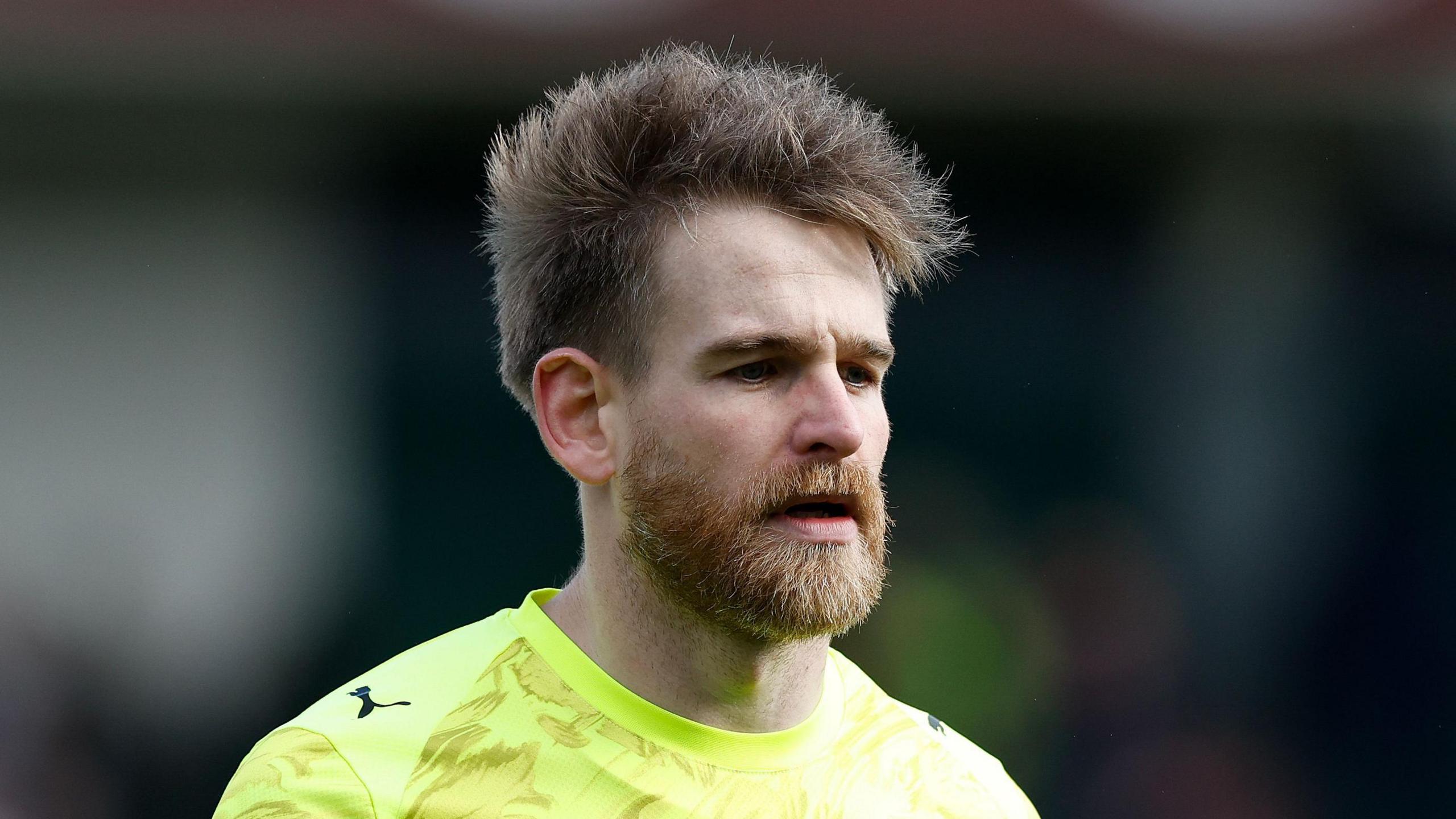 Lee Burge in action for Northampton Town.