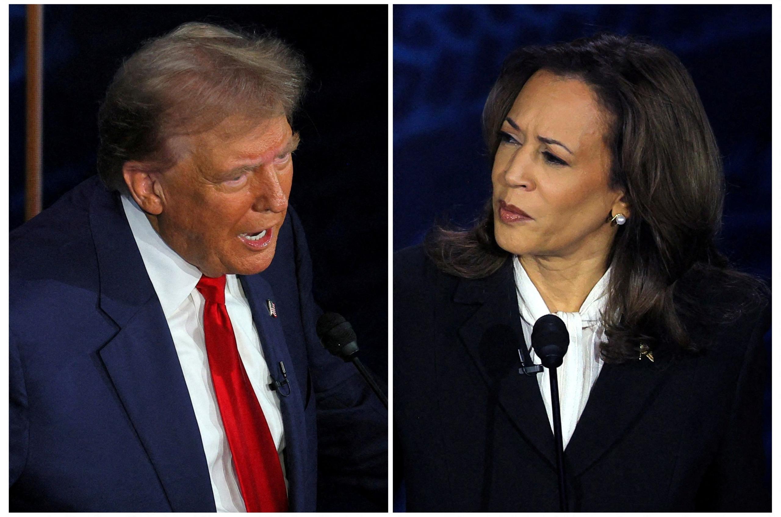 A combination of file photographs of Donald Trump (left) and Kamala Harris