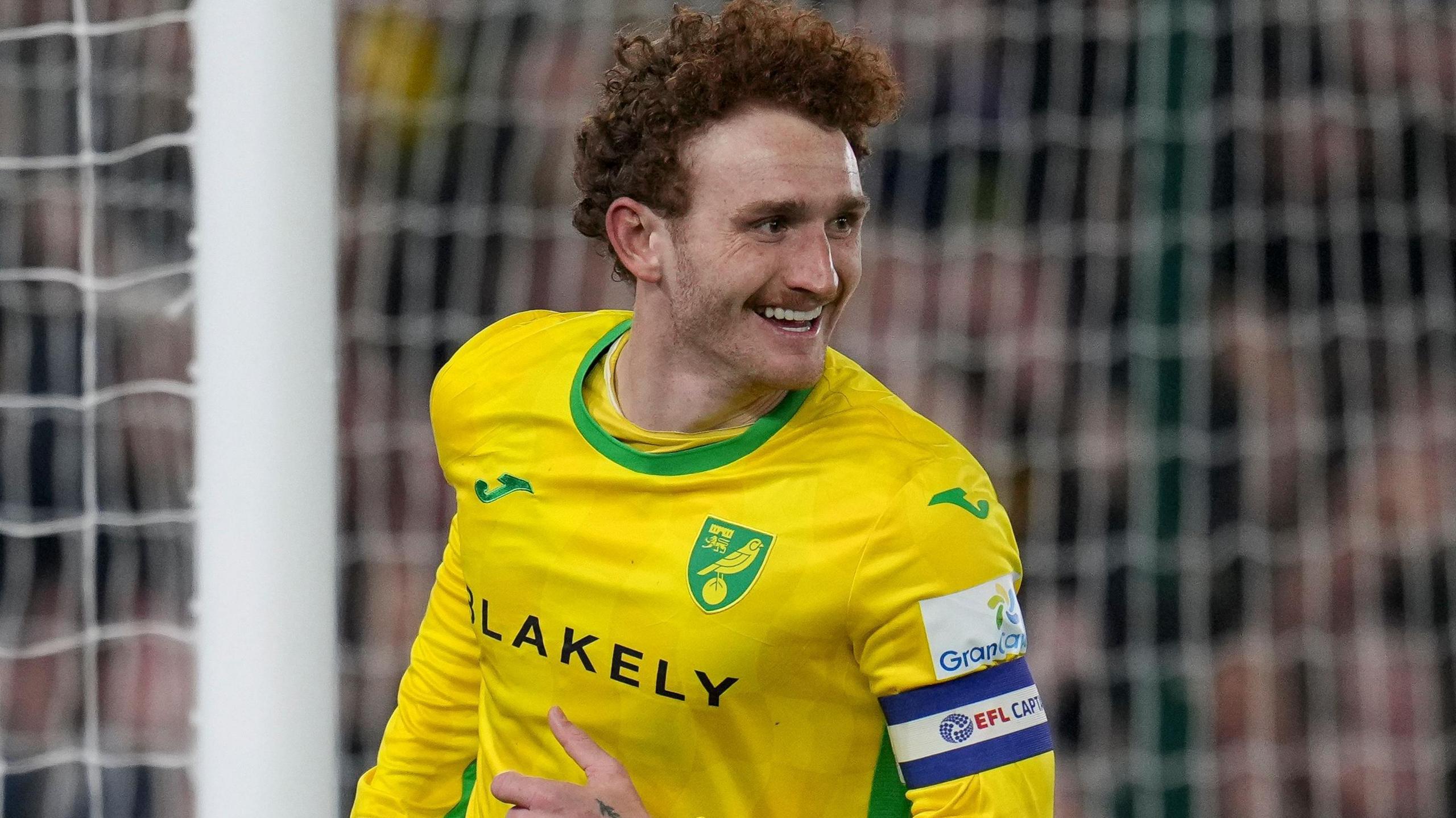 Josh Sargent celebrating scoring against Oxford