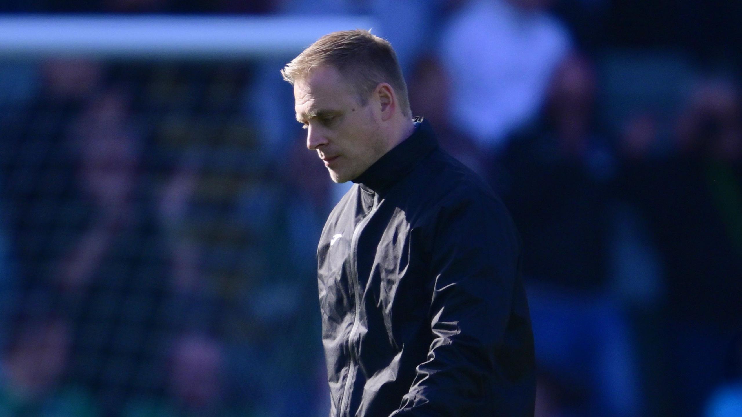 Johannes Hoff Thorup looks dejected