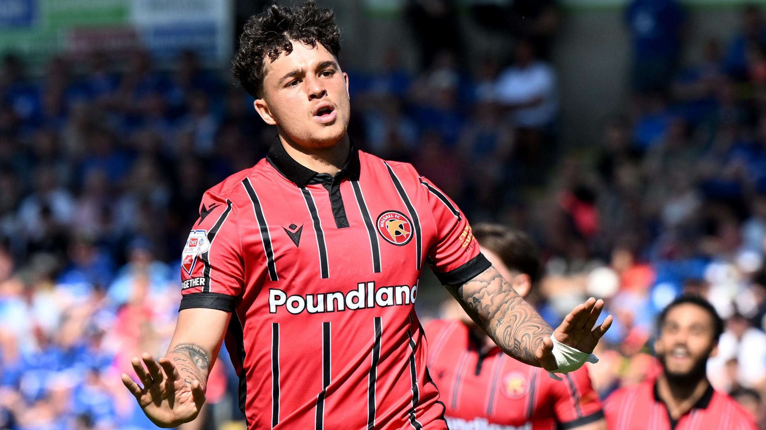 Alfie Chang scores against Chesterfield in last season's play-off semi-final
