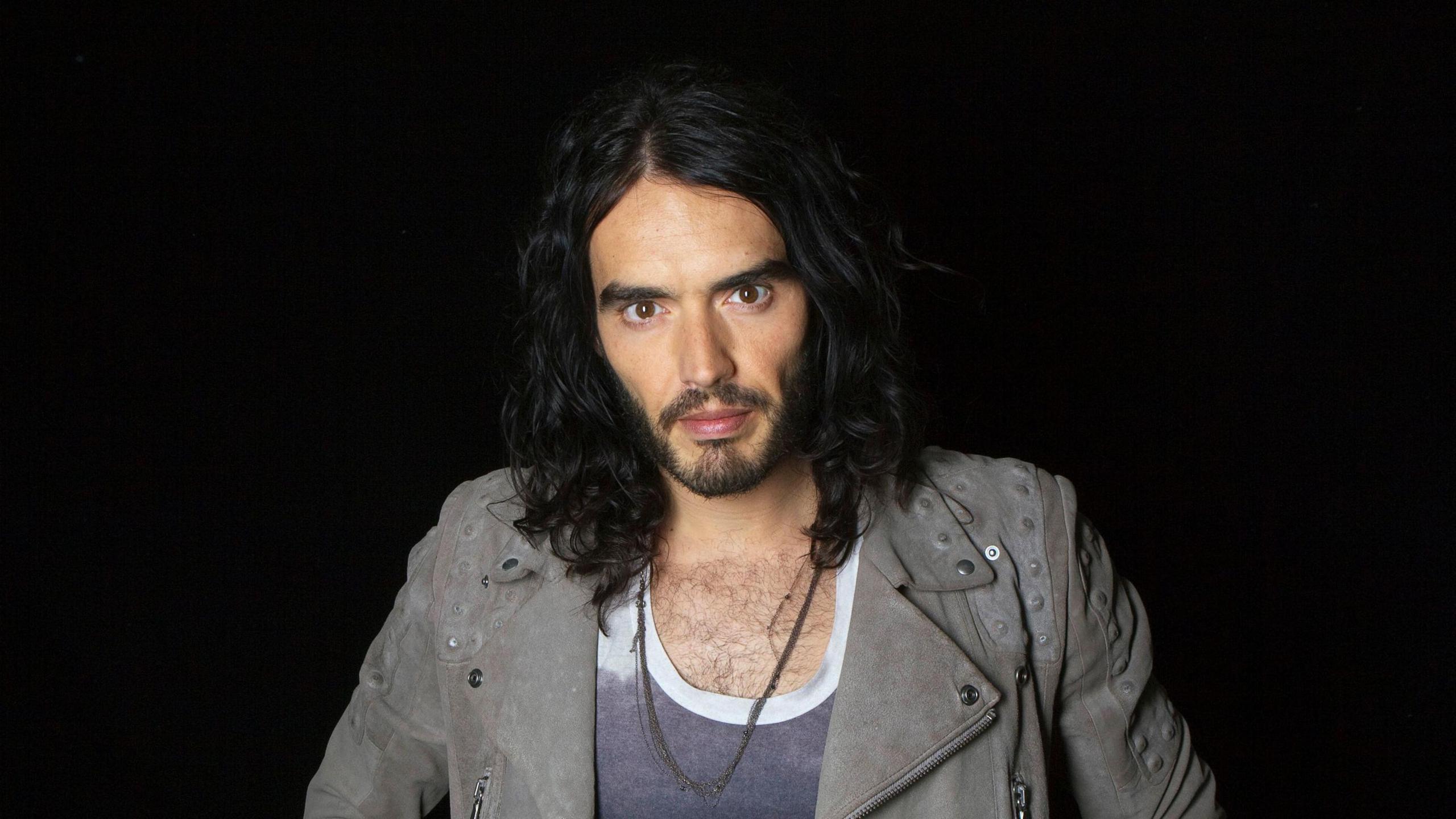 Russell Brand looking in to the camera