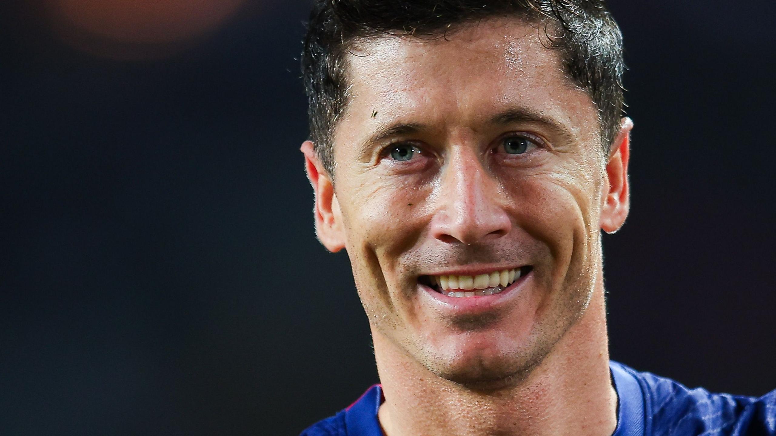 Robert Lewandowski smiling