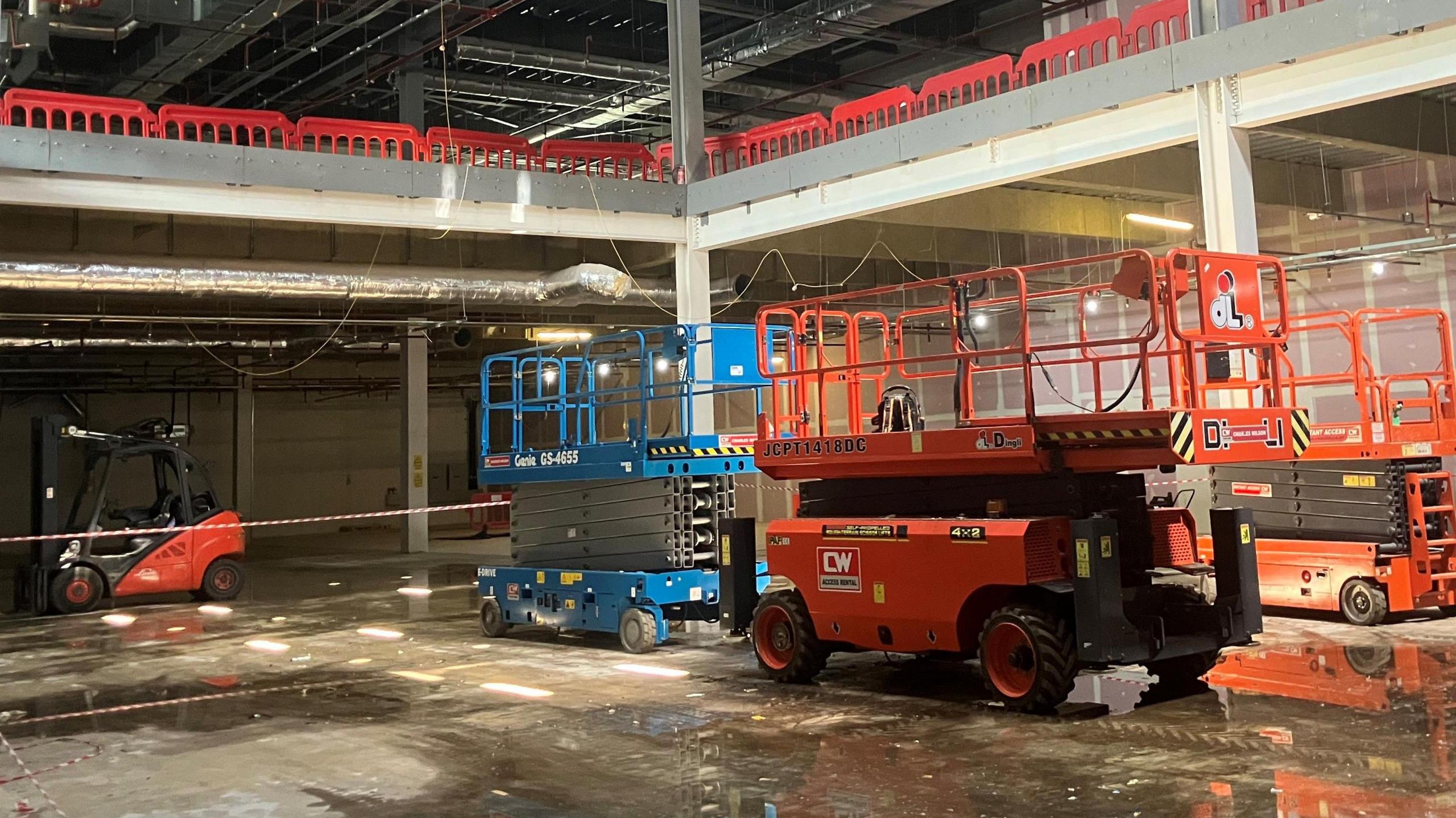 Picture of the former Debenhams store in Wigan town centre. The vacant unit is being transformed into an entertainment centre.