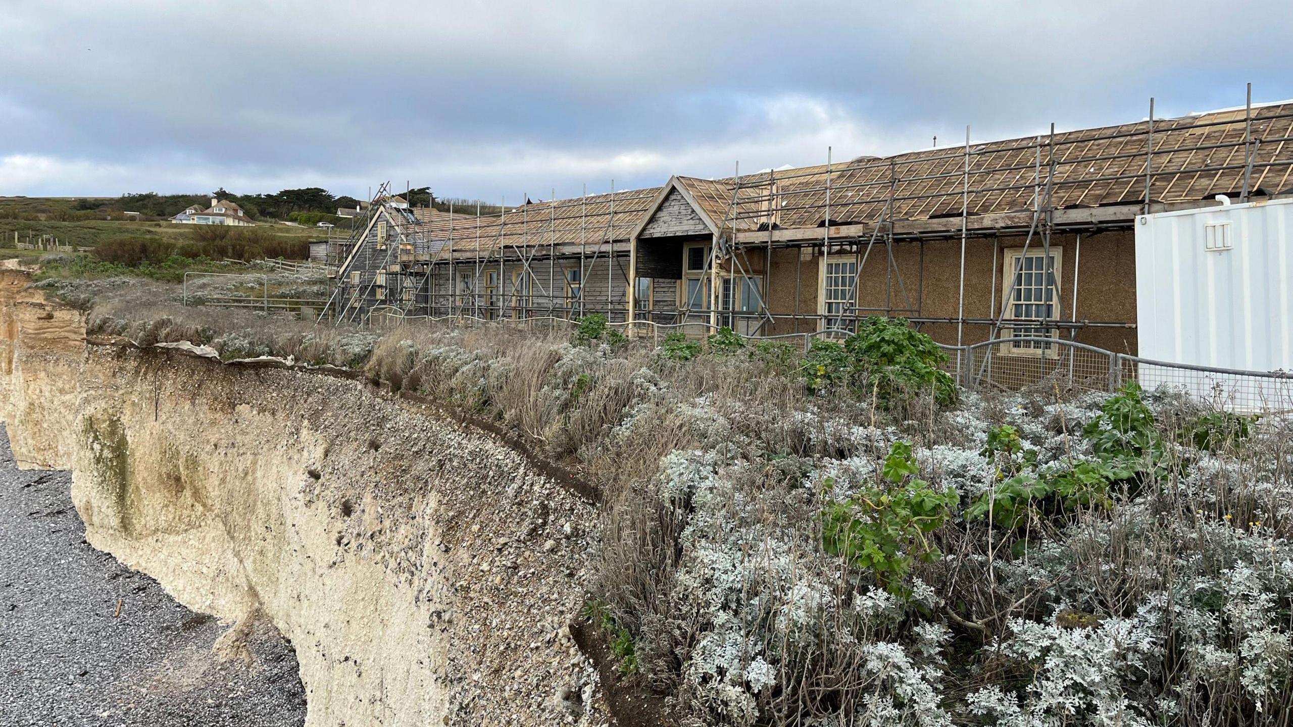 Visitor centre near cliff edge