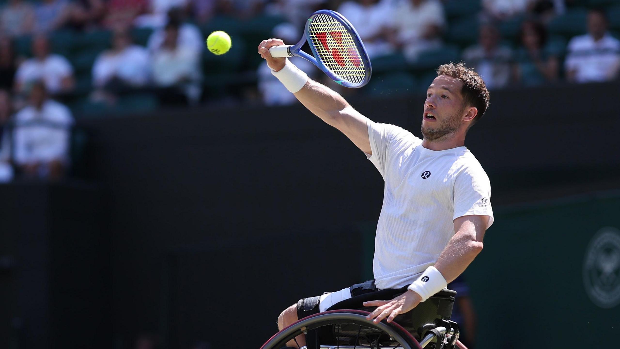 Alfie Hewett in action during this year's Wimbledon