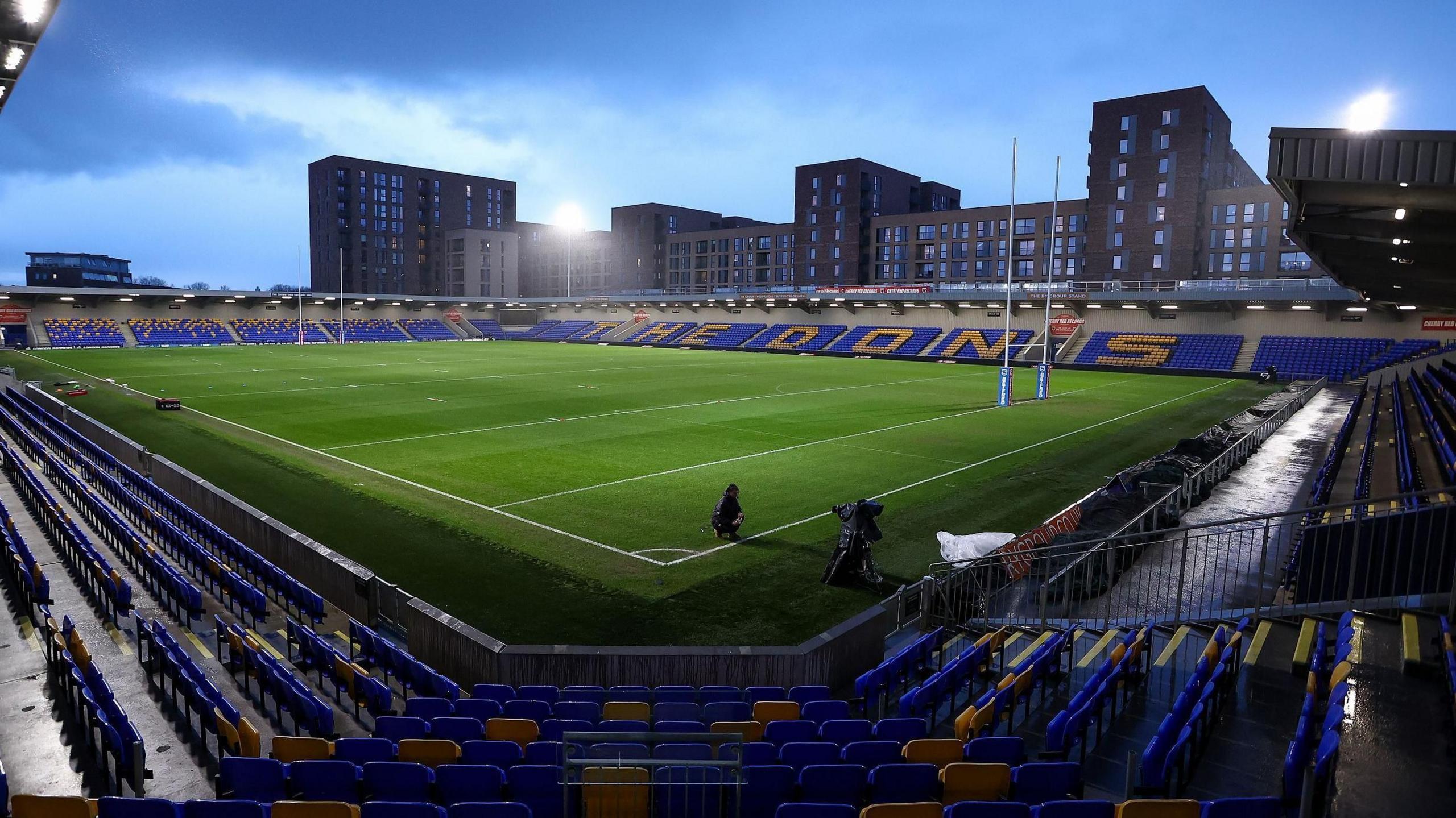 A general view of the Cherry Red Records Stadium, where London Broncos ground share with AFC Wimbledon