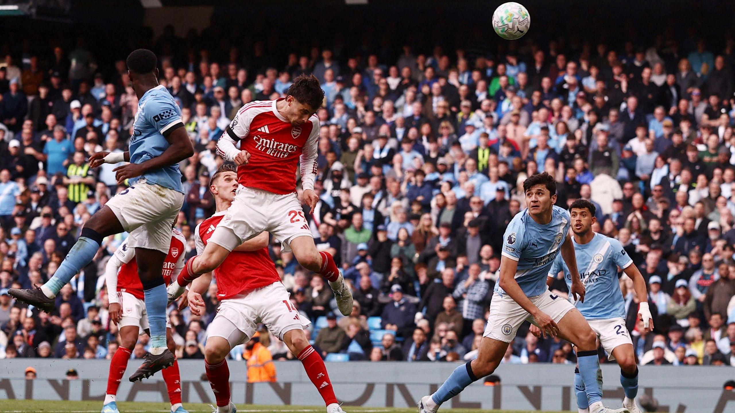 Kai Havertz in action during the match.
