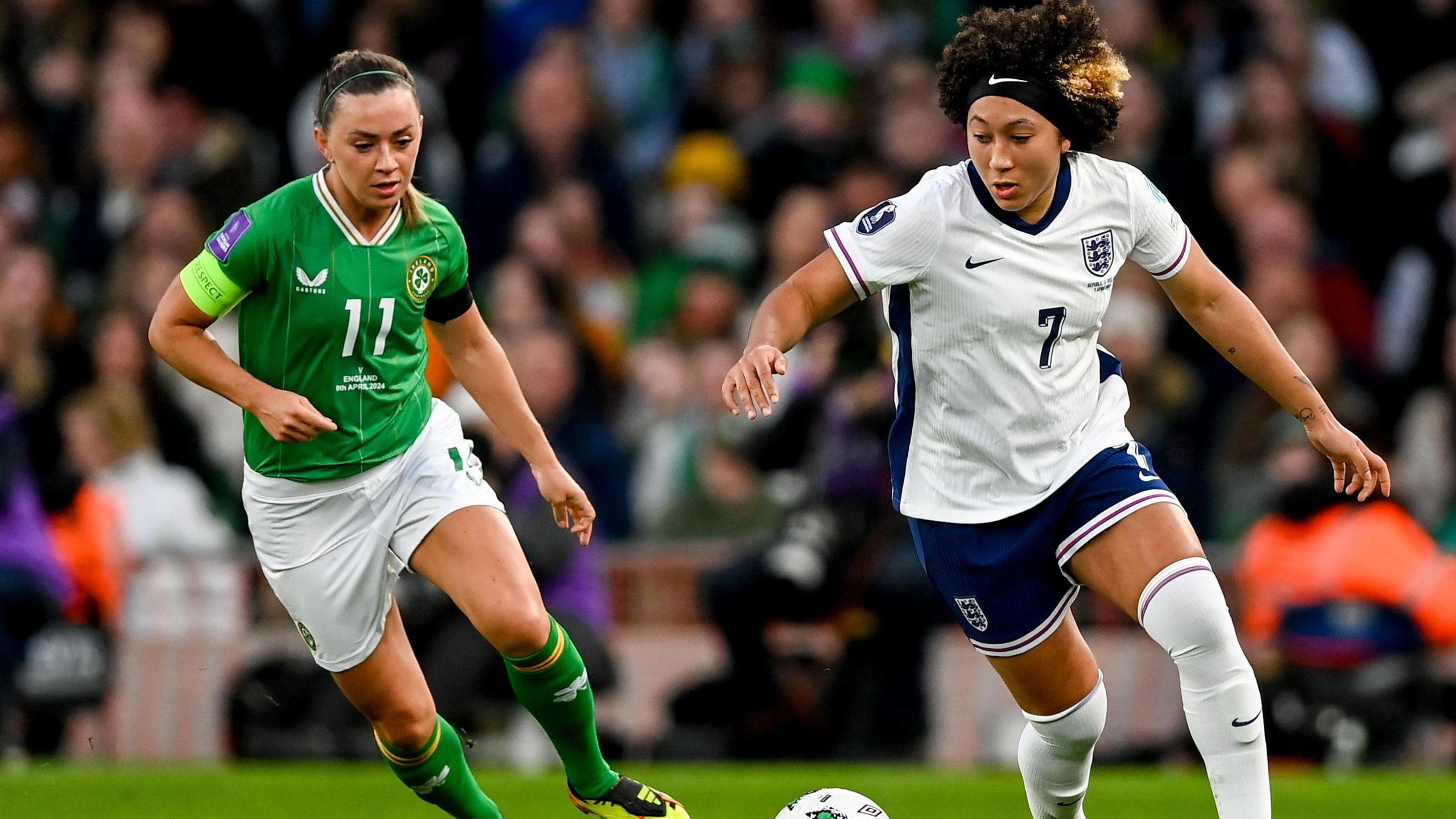 Katie McCabe and Lauren James