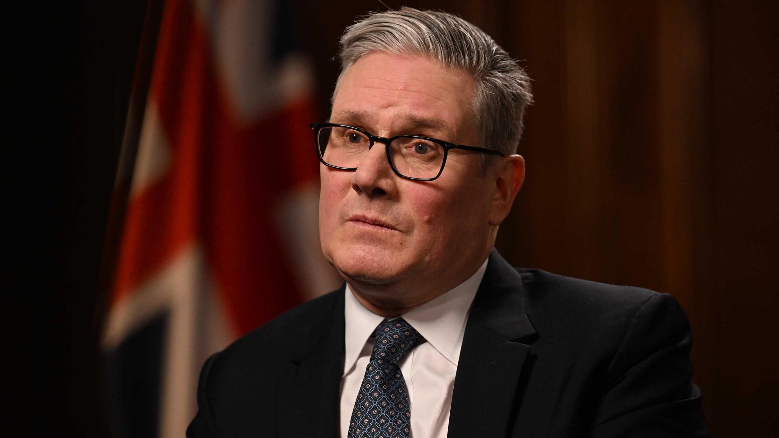 Prime Minister Sir Keir Starmer wears a suit during an interview