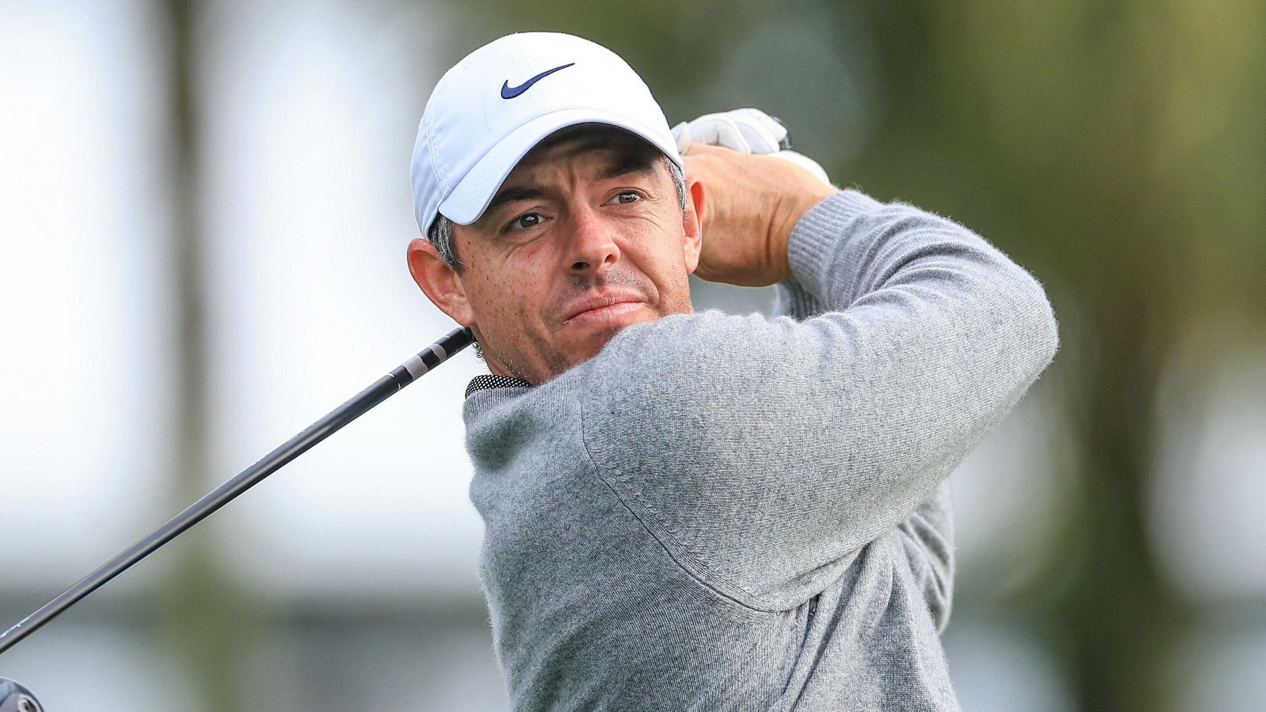 Rory McIlroy takes a shot