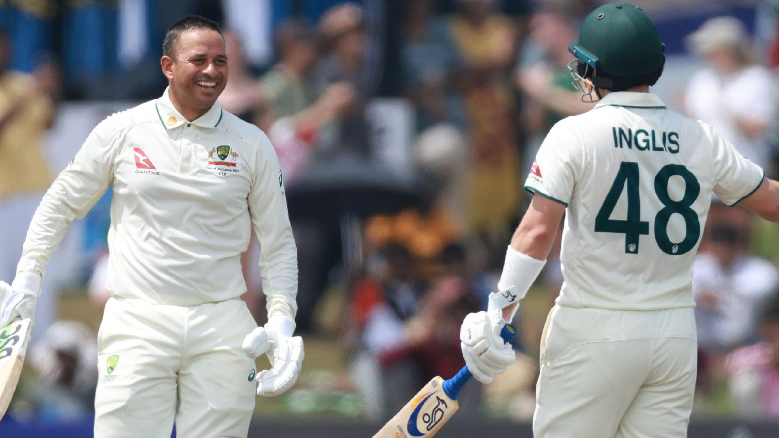 Usman Khawaja and Josh Inglis