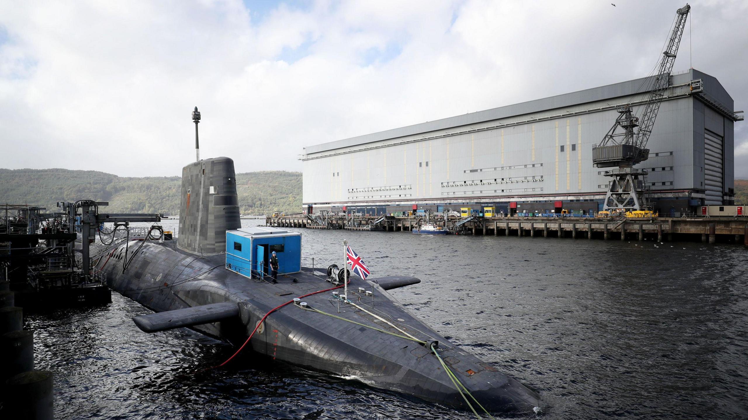 File photo dated 29/09/17 of the Vanguard-class nuclear deterrent submarine HMS Vengeance at HM Naval Base Clyde, Faslane.