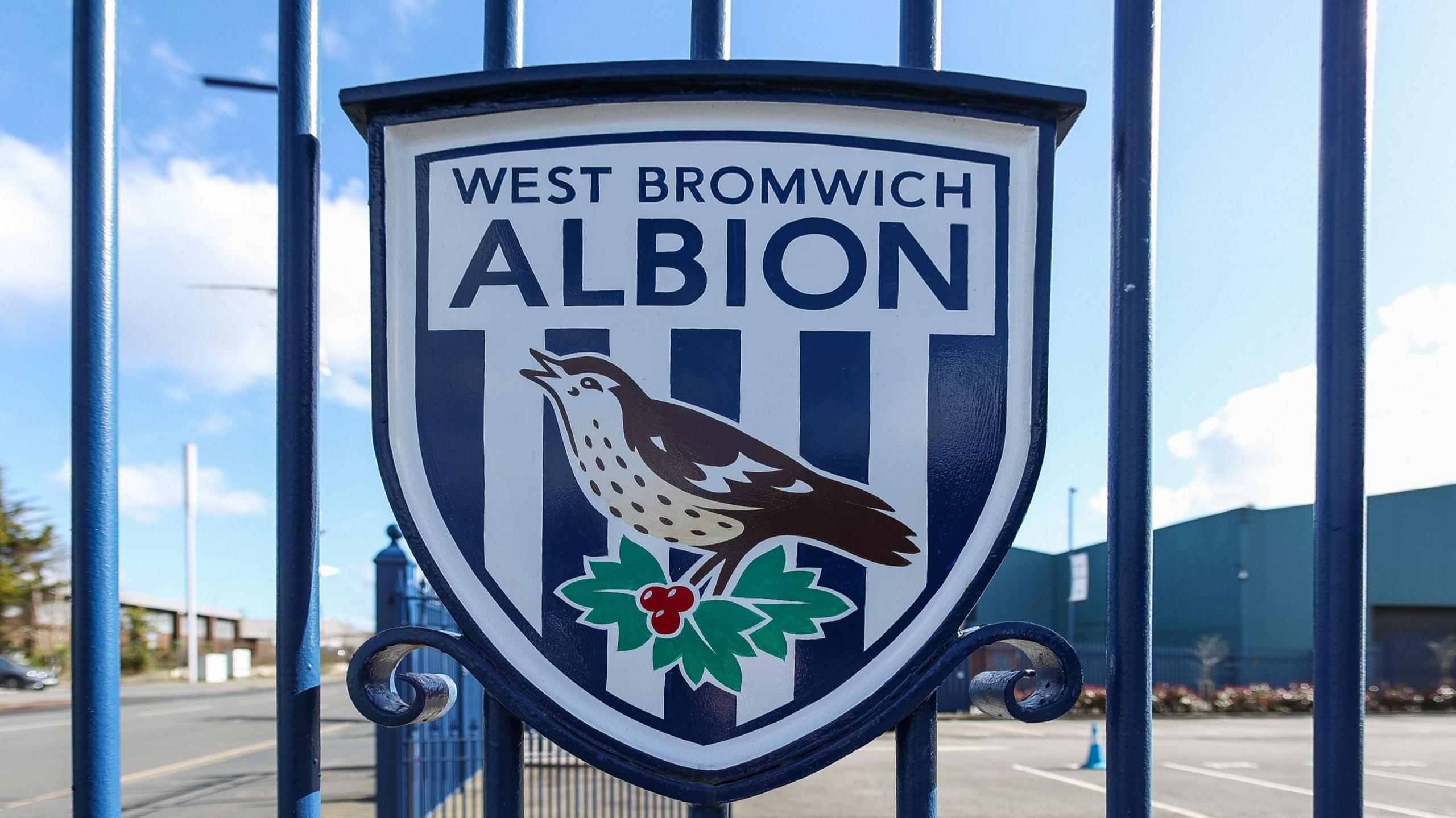 WBA badge on railings