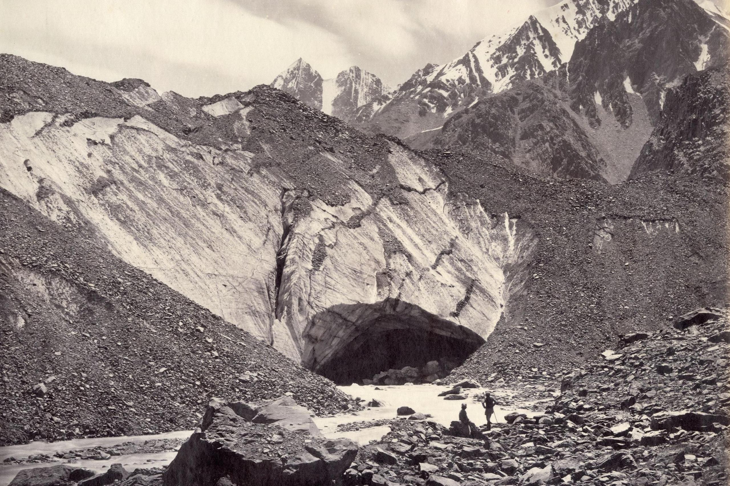 Samuel Bourne
Ice cave, Source of the Buspa
Silver albumen print from wet collodion 
negative (glass plate), c. 1860–70