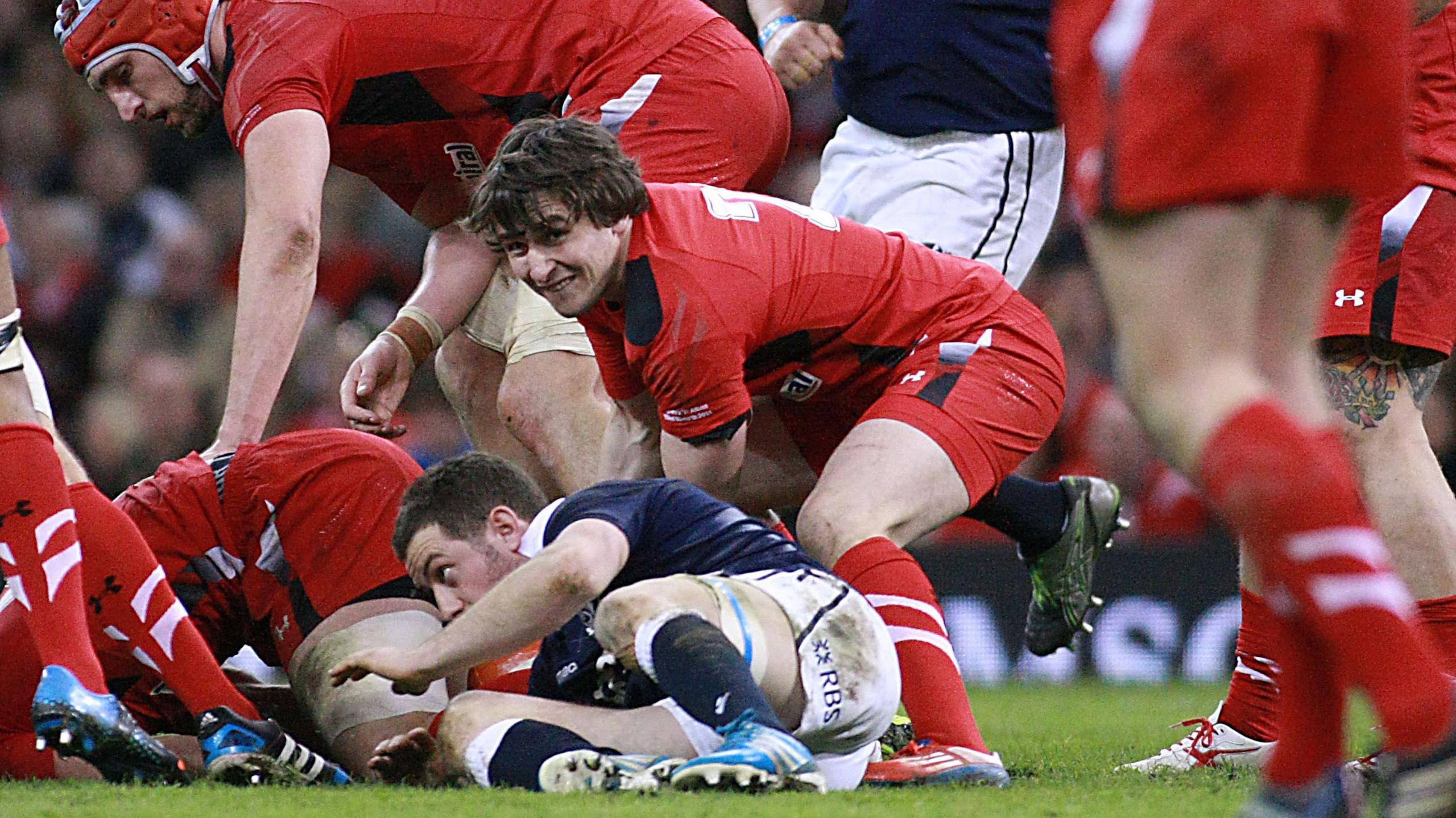 Rhodri Williams against Scotland in 2014