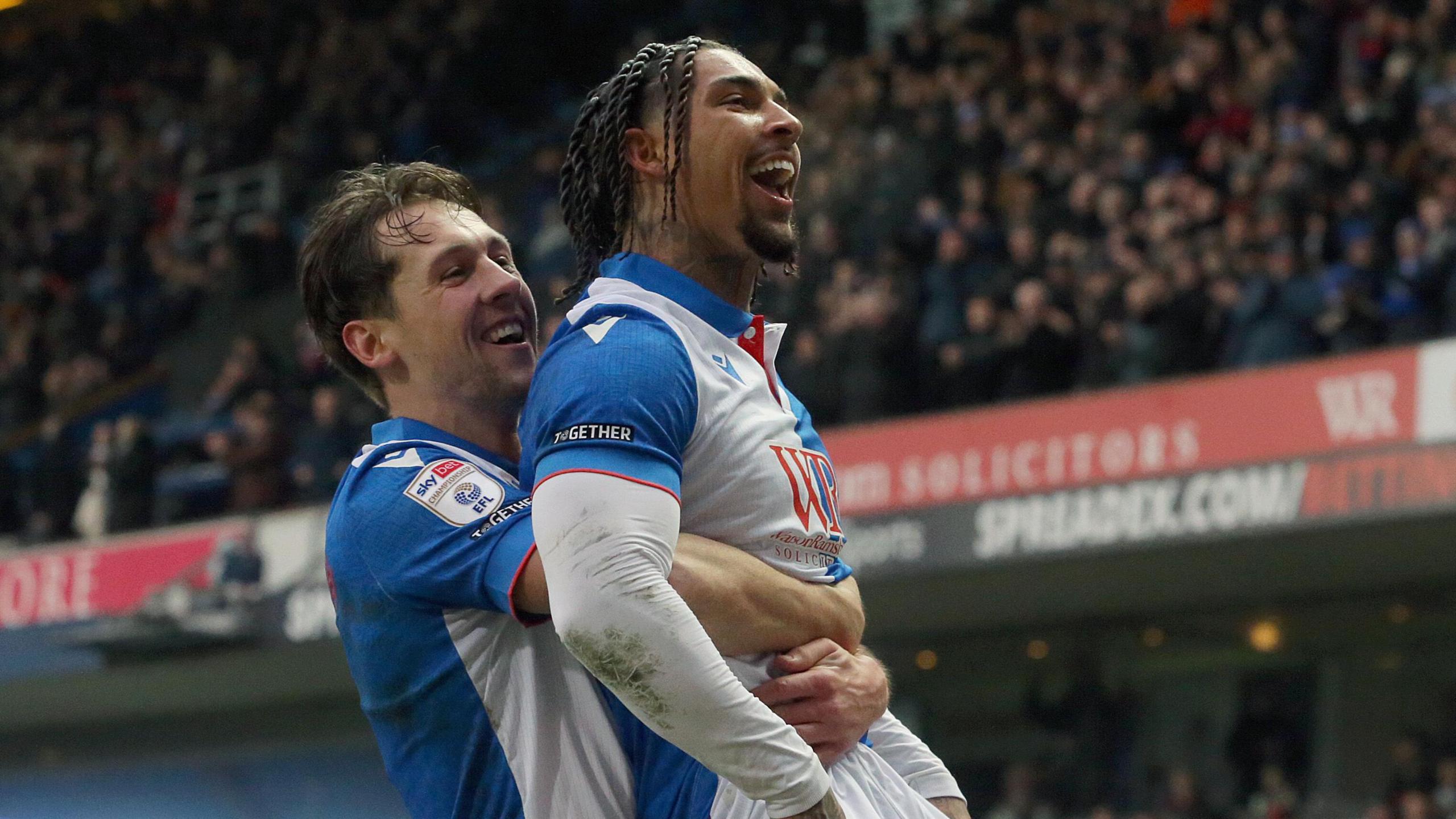 Callum Brittain and Tyrhys Dolan celebrating