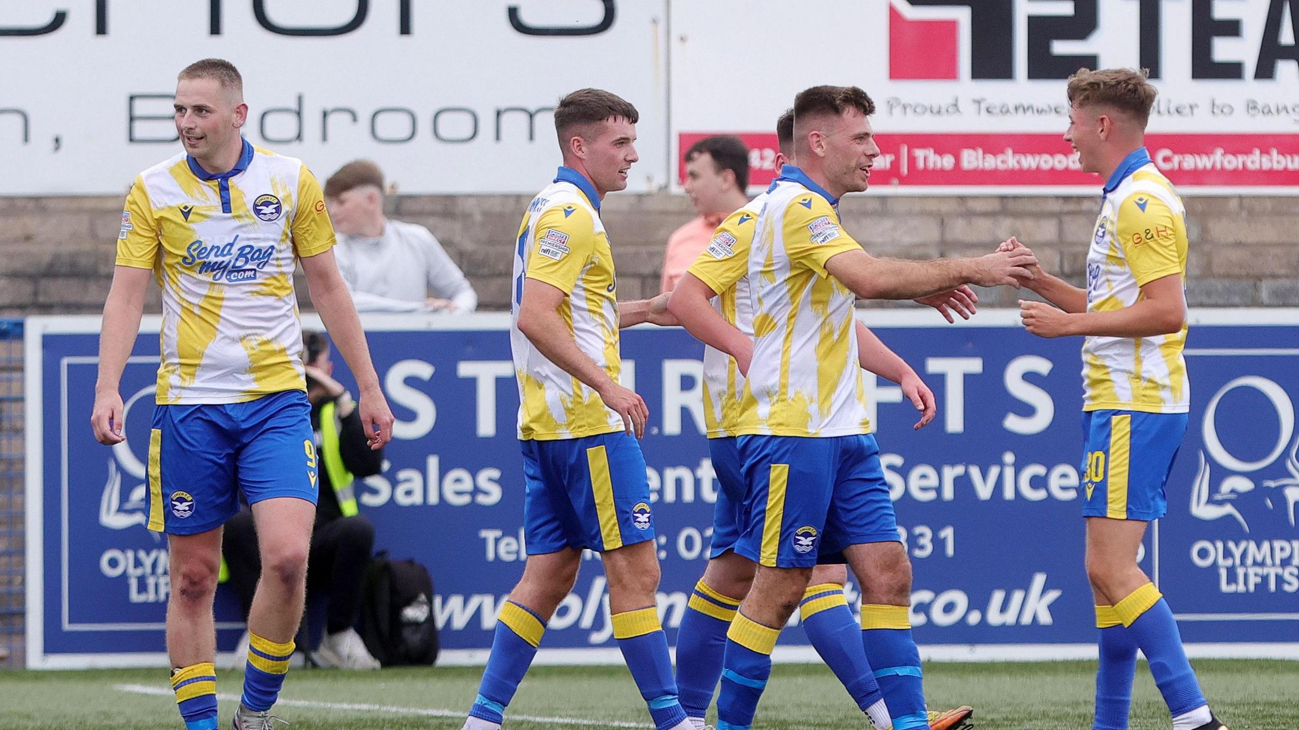 Bangor celebrate scoring