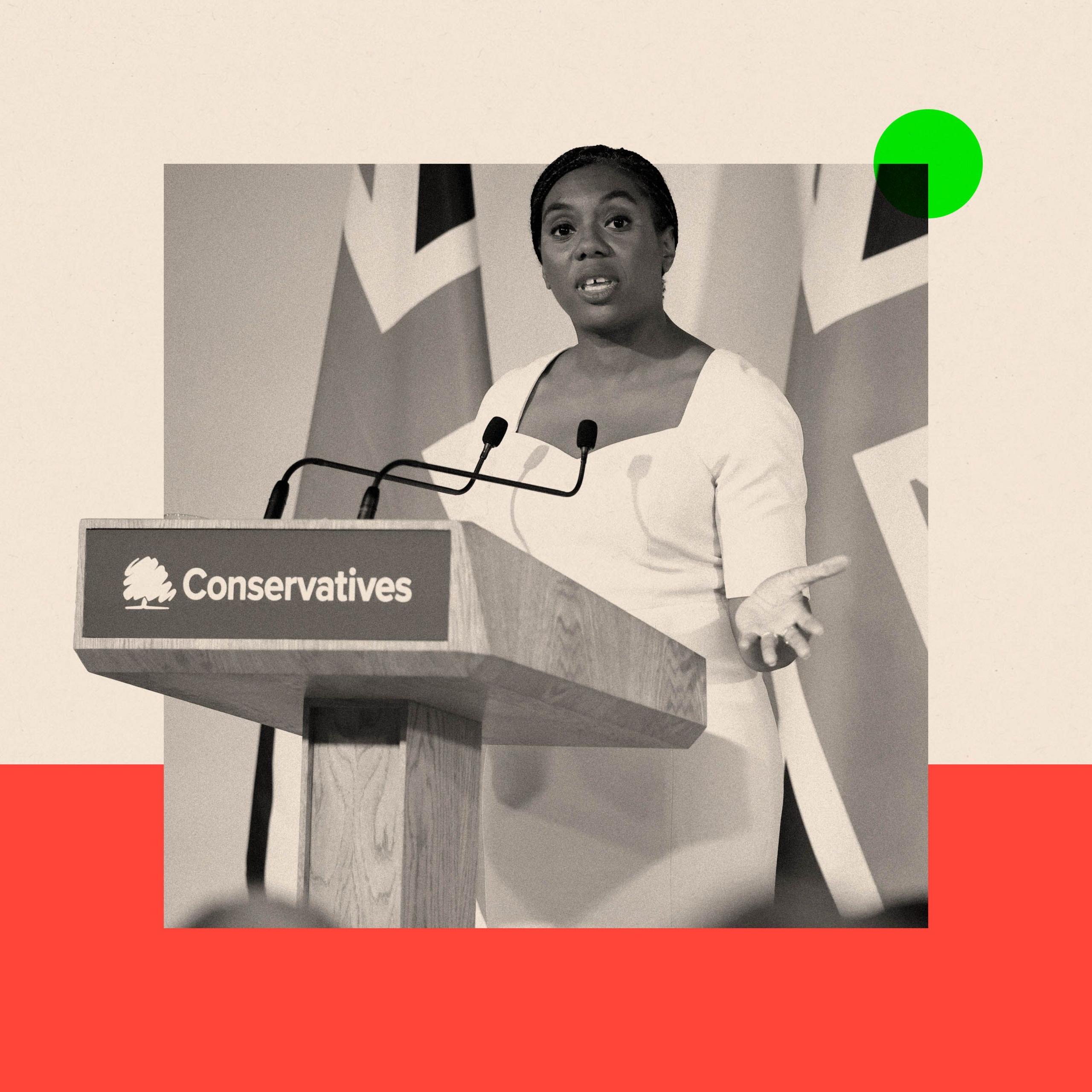 A treated image of Kemi Badenoch