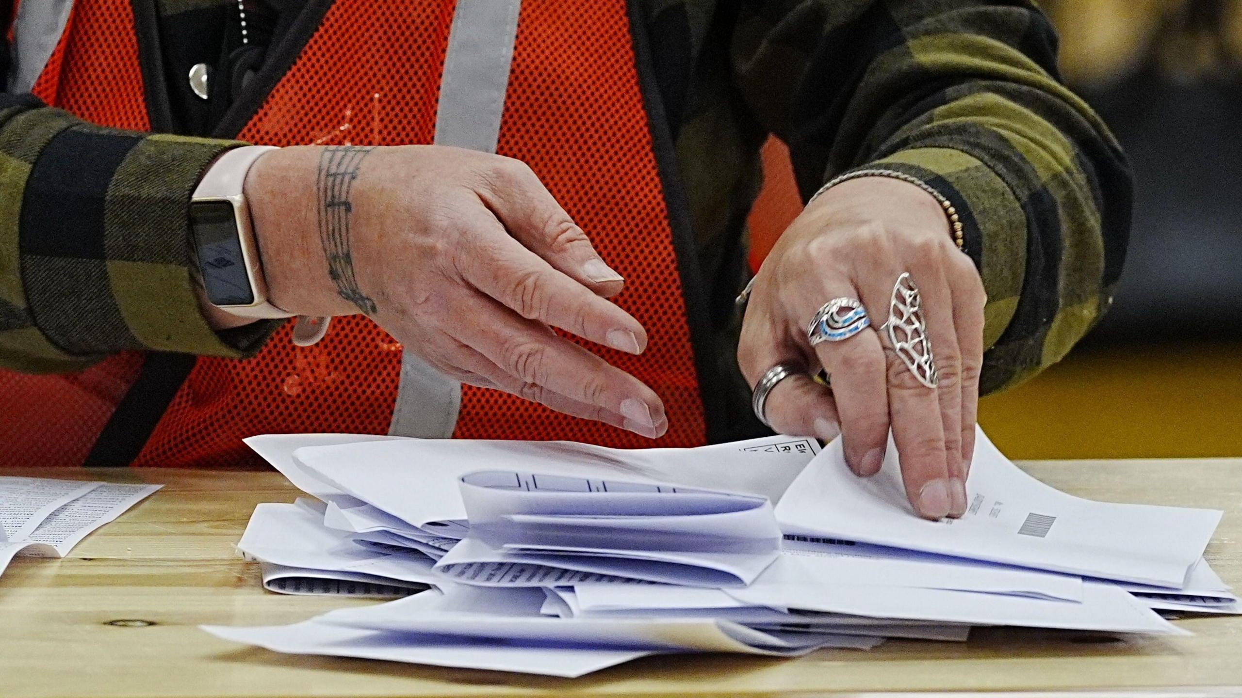 A pile of votes is counted following the Runcorn and Helsby by-election.