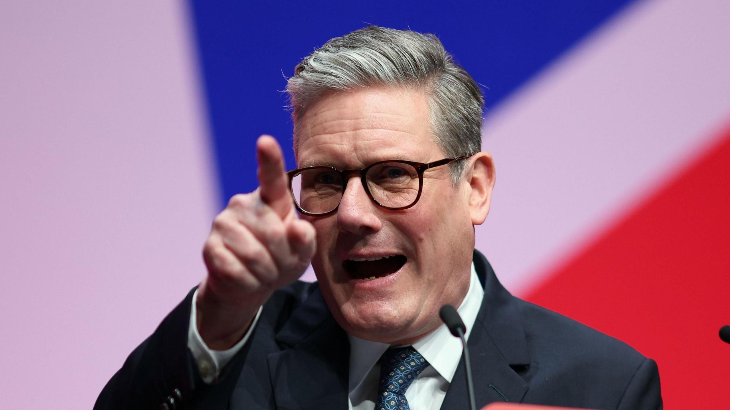 Sir Keir Starmer delivering his speech at the Labour Party conference 