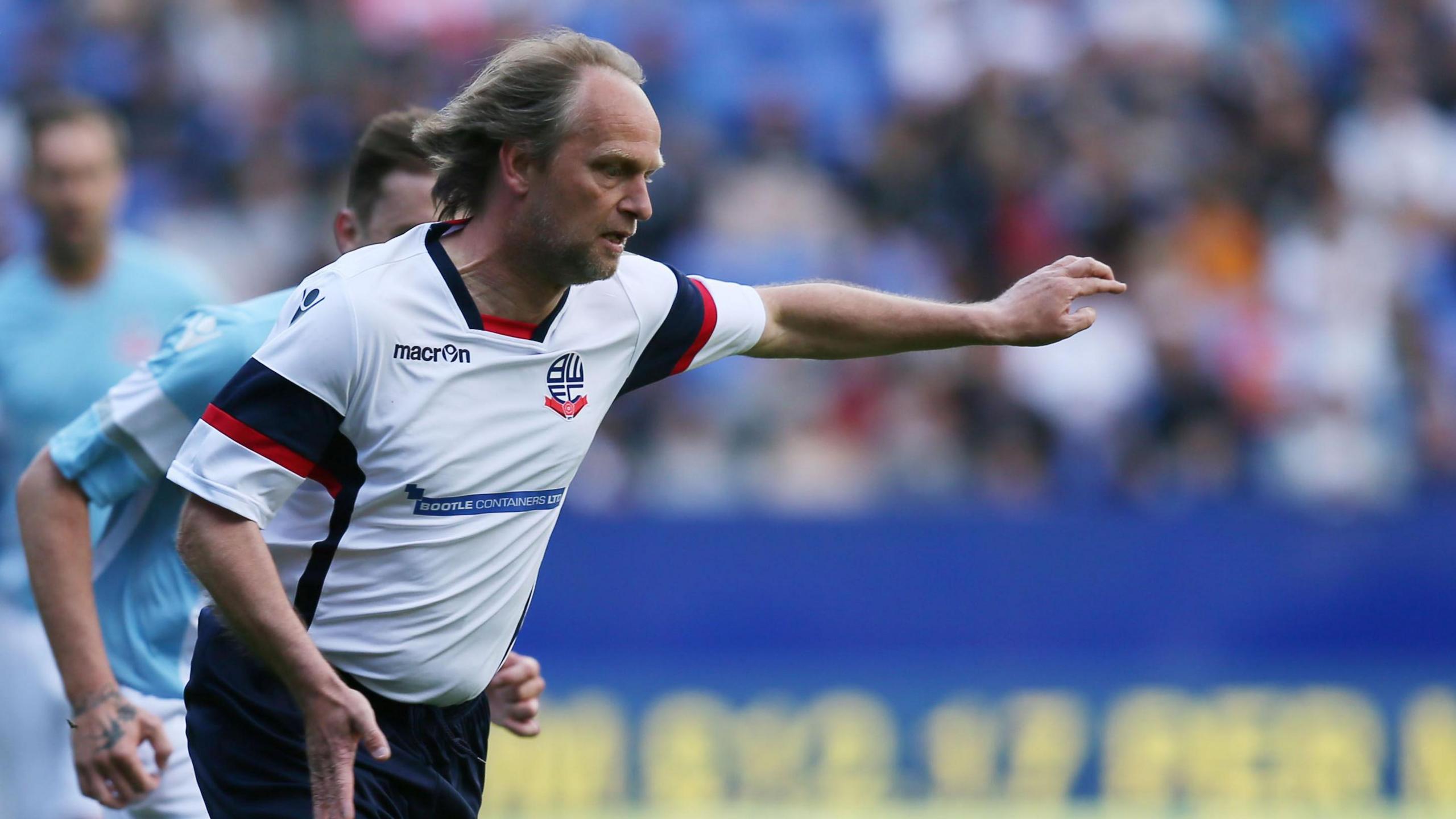 Richard Sneekes playing in a legends match at his first club Bolton in 2016