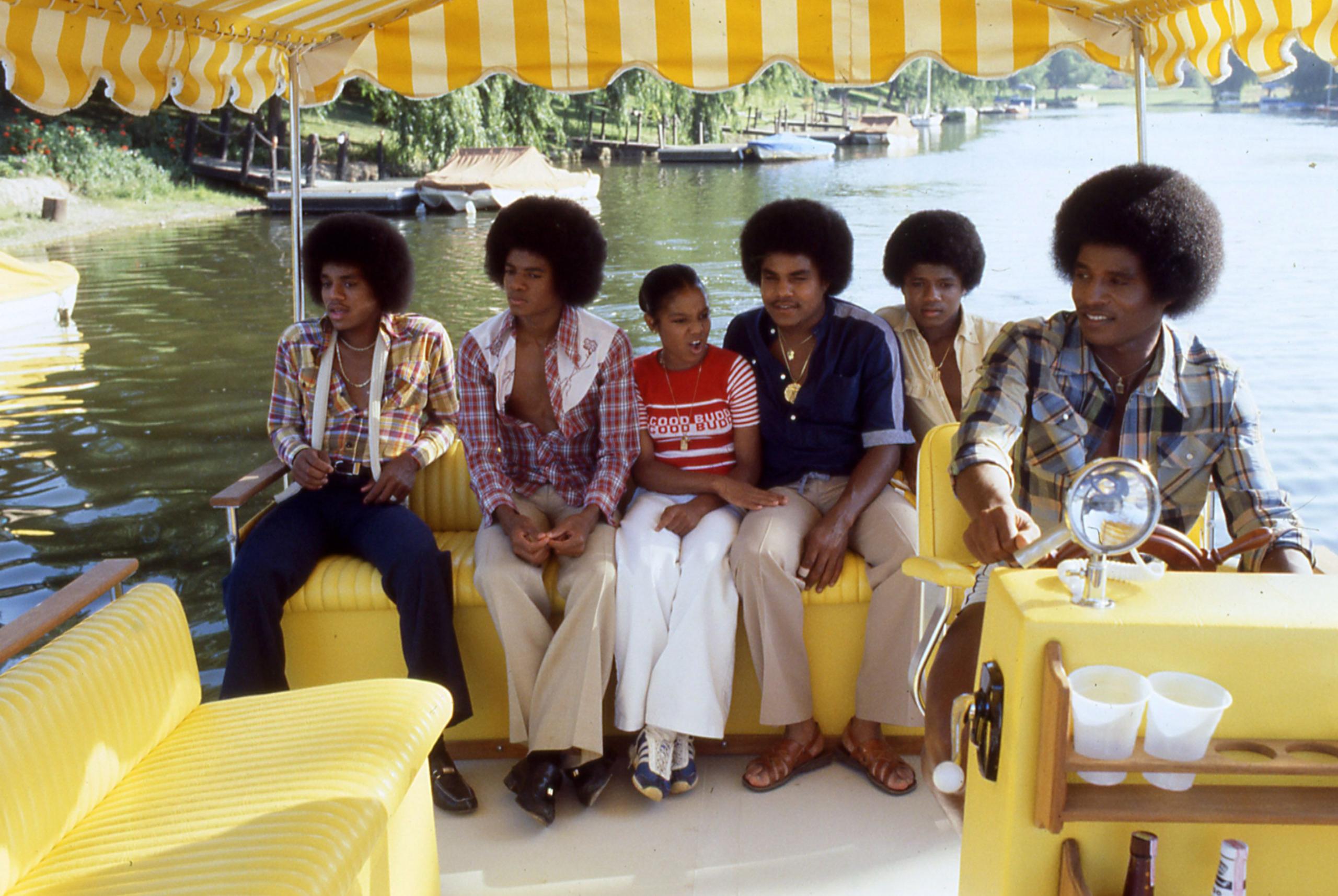 Janet Jackson a boat trip with her brothers in 1978