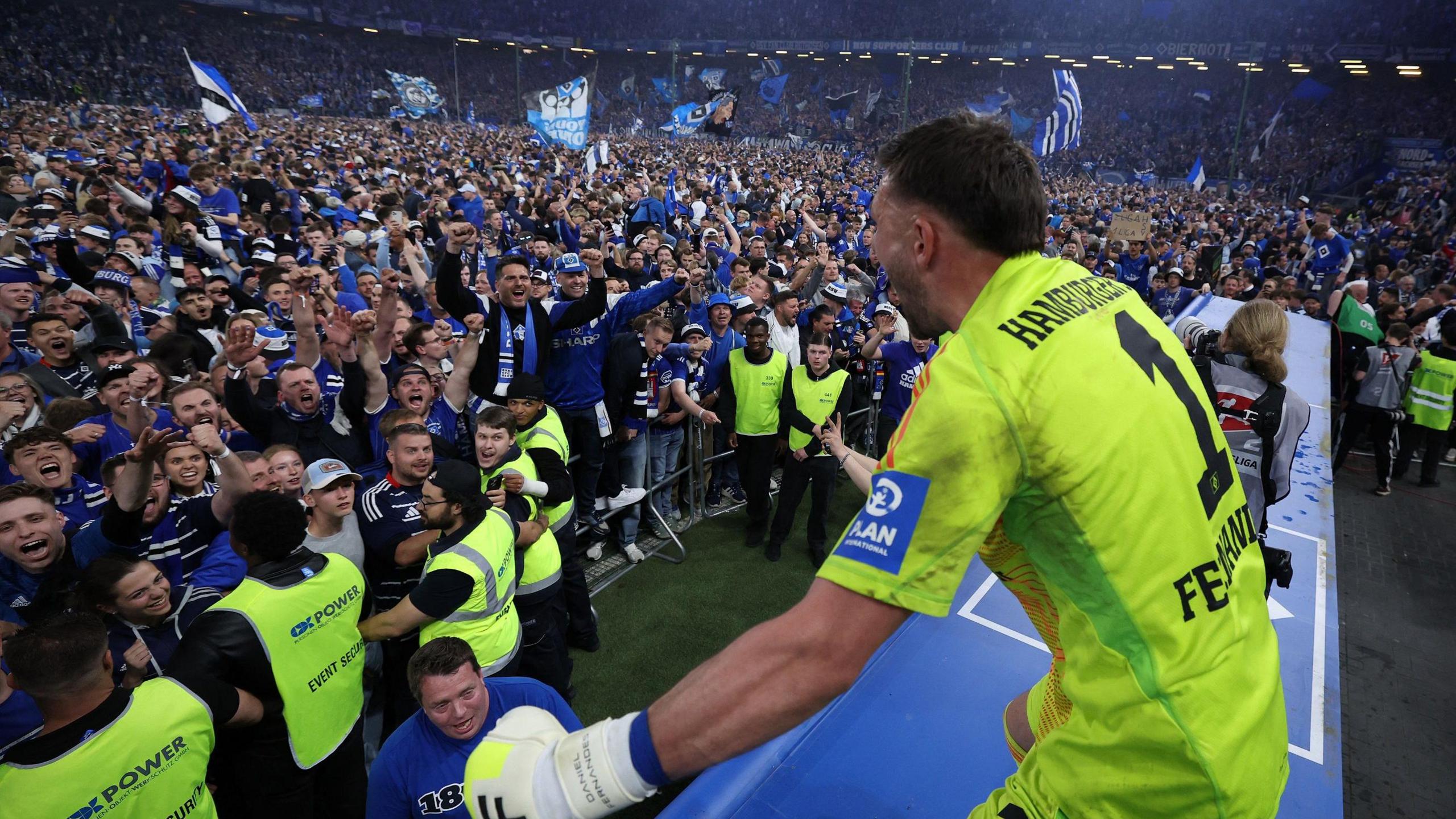 Hamburg celebrate promotion back to the Bundesliga